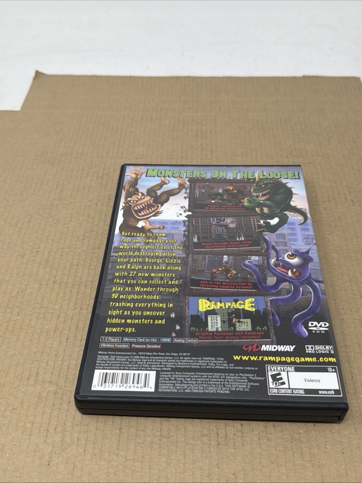Rampage Total Destruction – PS2 Playstation 2 No Manual