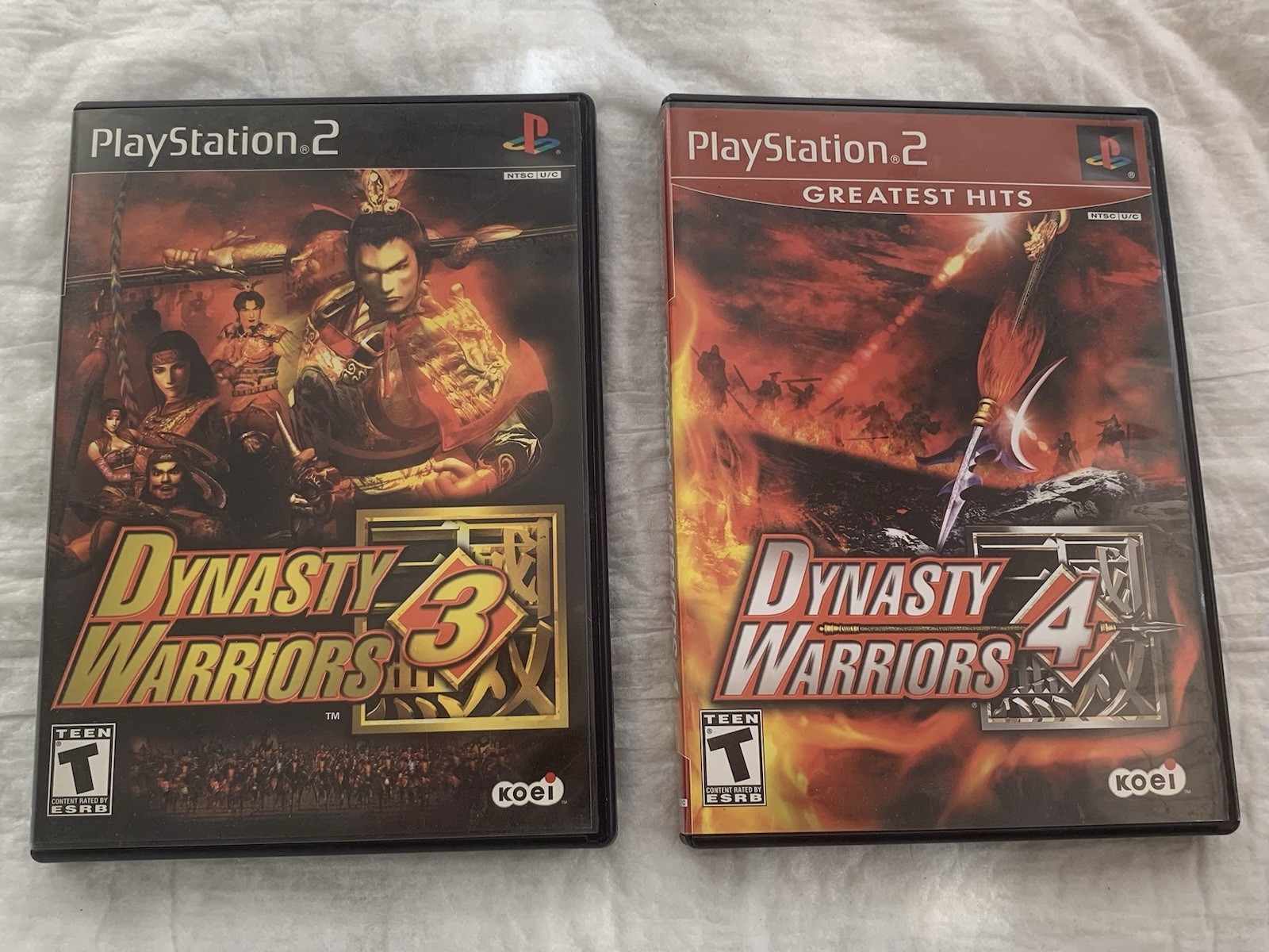 Dynasty Warriors PS2 Lot of 2: Dynasty Warriors 3 and 4 – Both with Manuals
