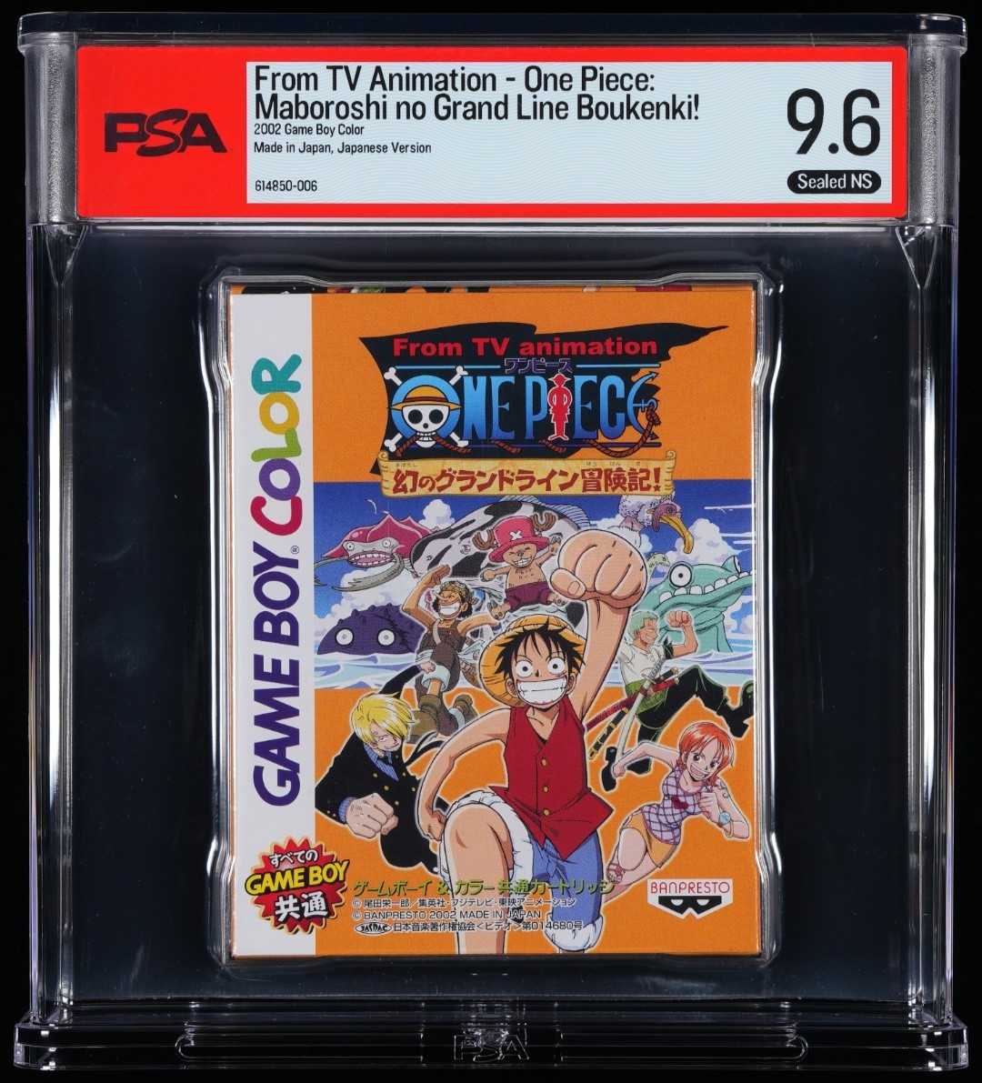 PSA 9.6 Graded Sealed One Piece Maboroshi no Grand Line Boukenki Game Boy Color