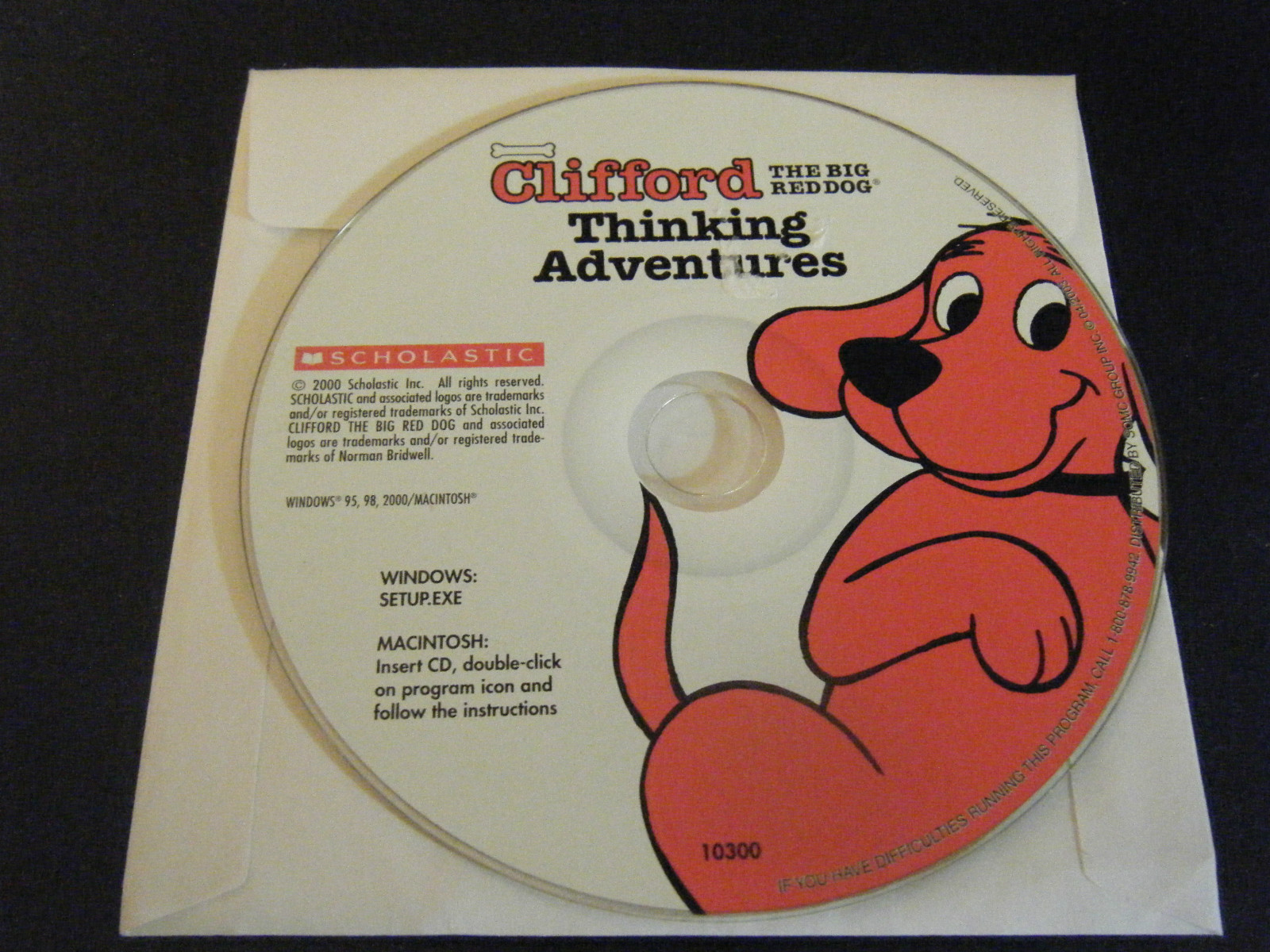 Clifford The Big Red Dog: Thinking Adventures (PC & MAC, 2000) – Disc Only!!!!