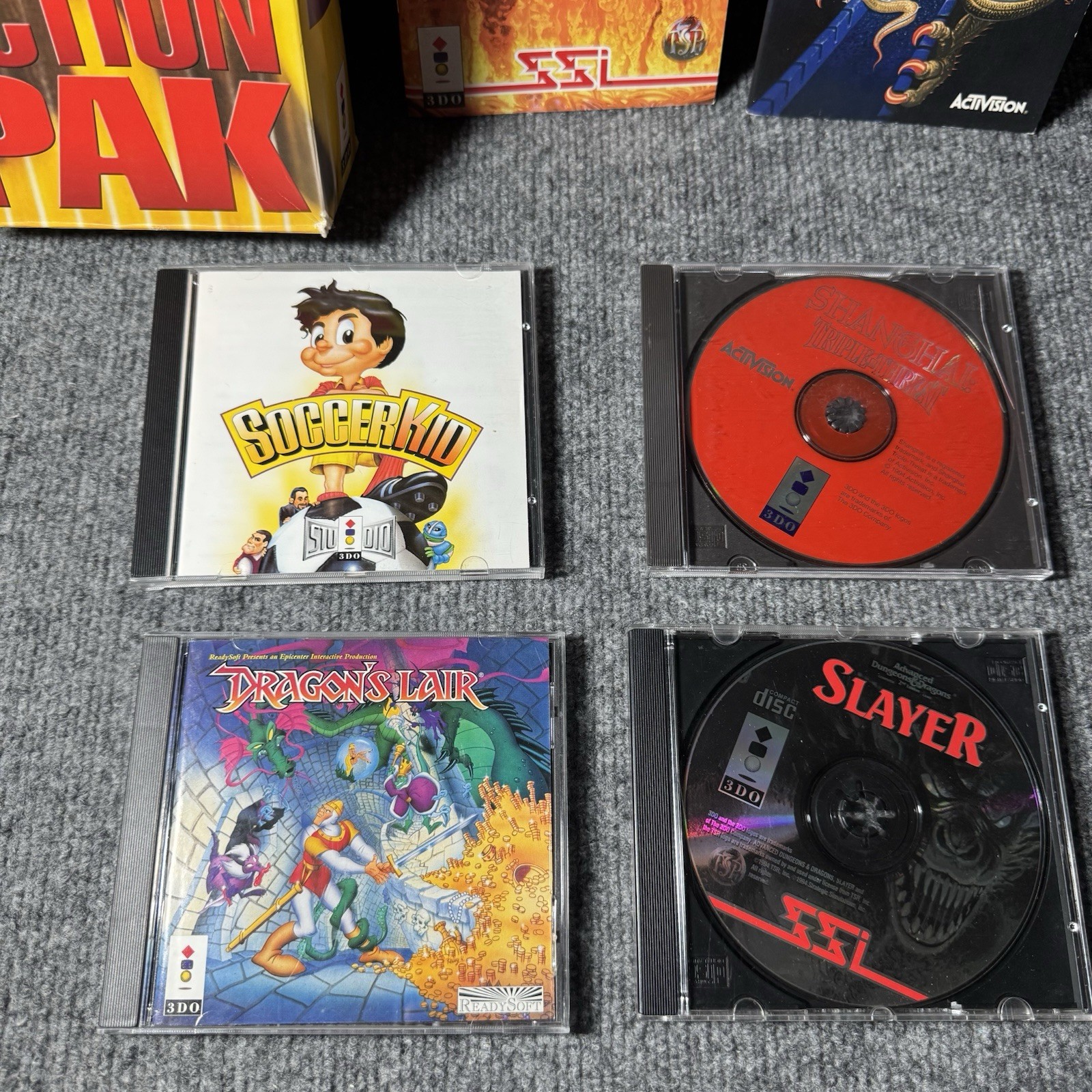 Panasonic 3DO Action Pak Dragon’s Lair, AD&D Slayer, GEXW/ Manuals * Nice Shape