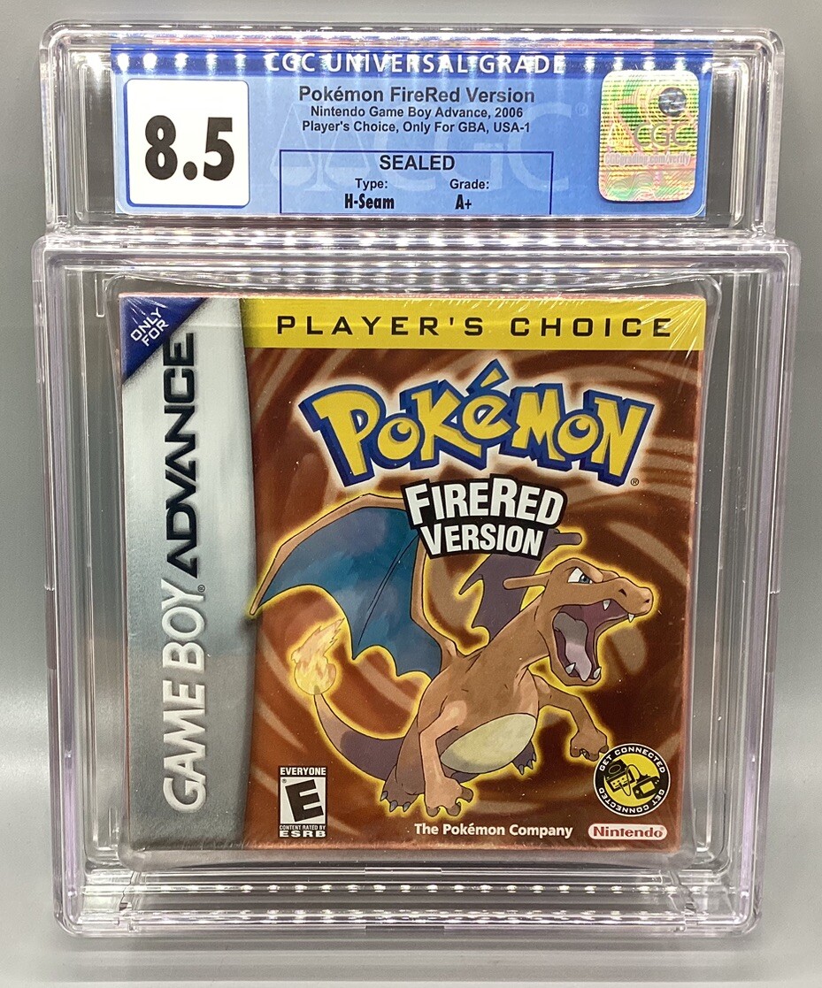 Pokémon FireRed Version Player’s Choice USA-1 Nintendo Game Boy Advance CGC 8.5