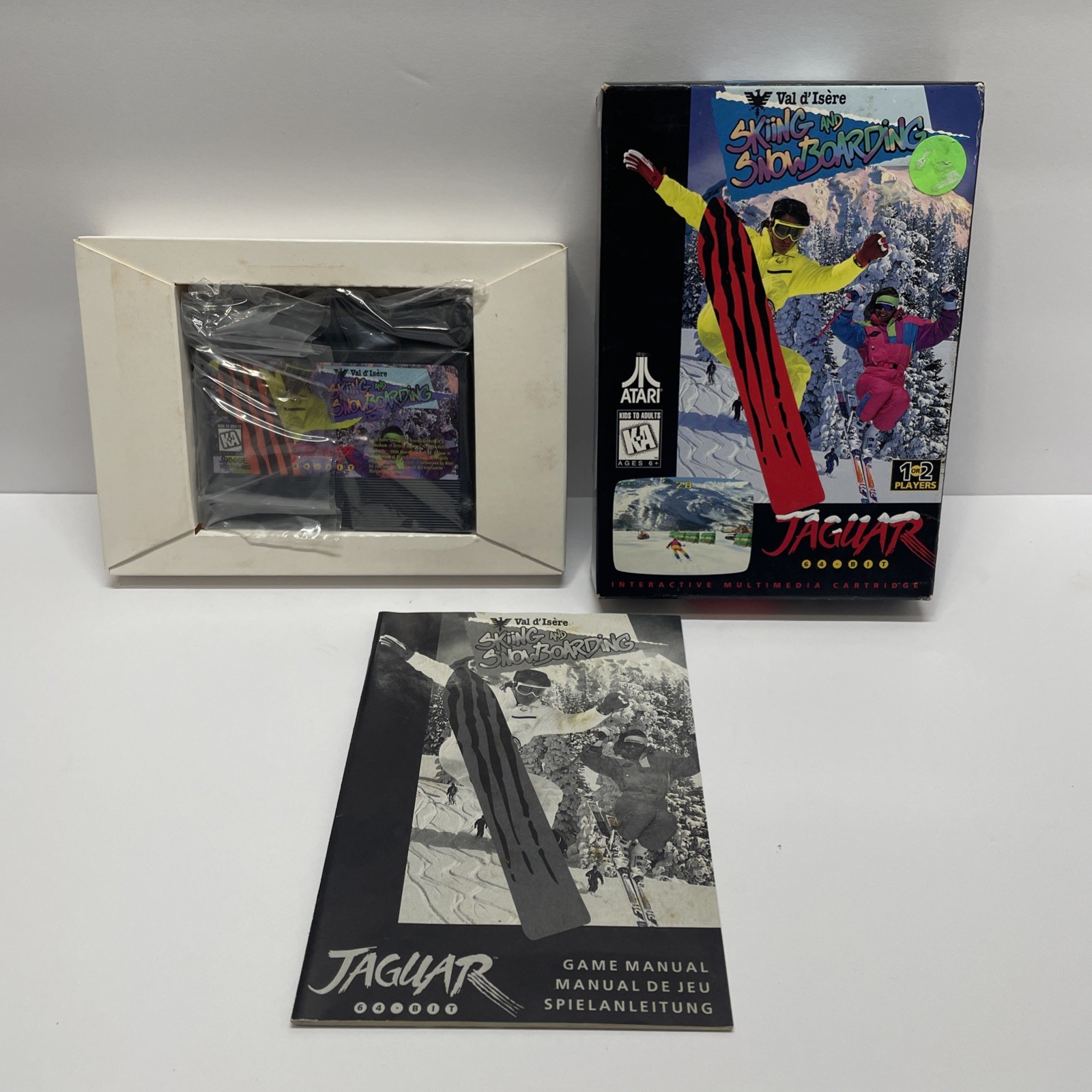 Val D’Isere Skiing and Snowboarding Atari Jaguar in Box with Manual