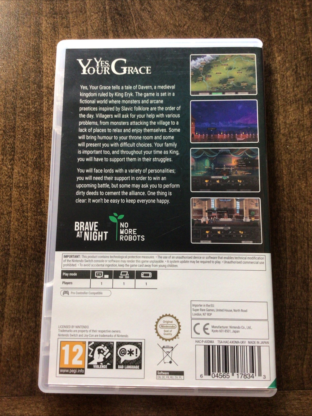 Yes, Your Grace (2020) Super Rare Games – Nintendo Switch CIB