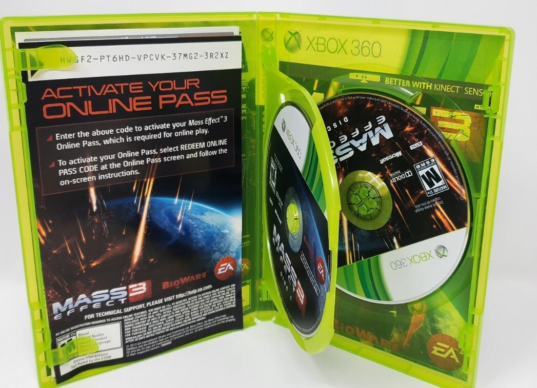 Mass Effect 3 (Microsoft Xbox 360, 2012) Complete With Manual