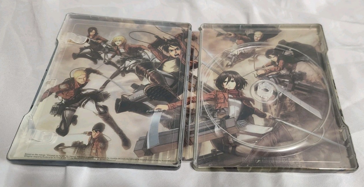 Limited Edition Steelbook For Attack on Titan 2 Video Game with No disc