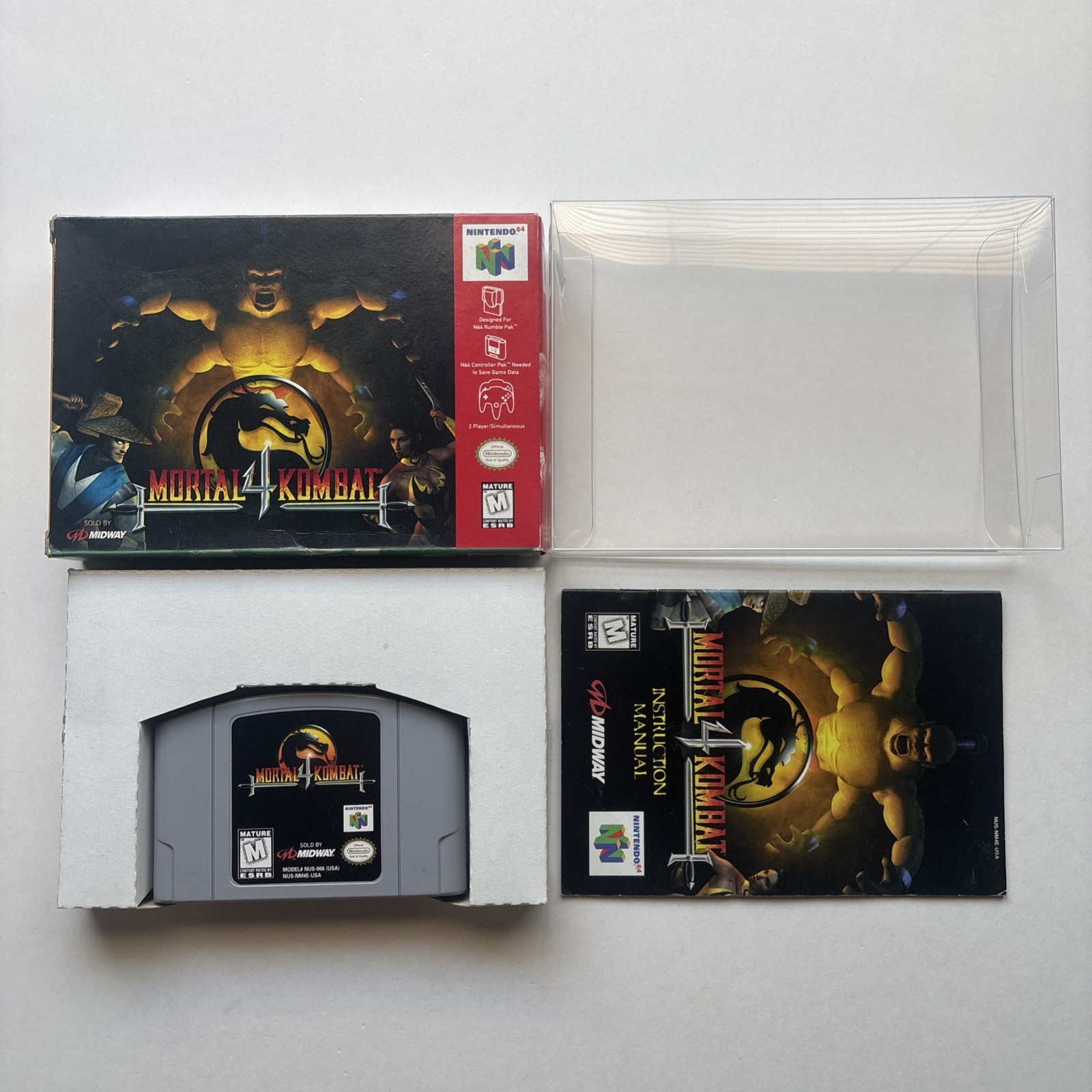 Mortal Kombat 4 Nintendo 64 N64 Complete In Box CIB w/ Manual Authentic Tested