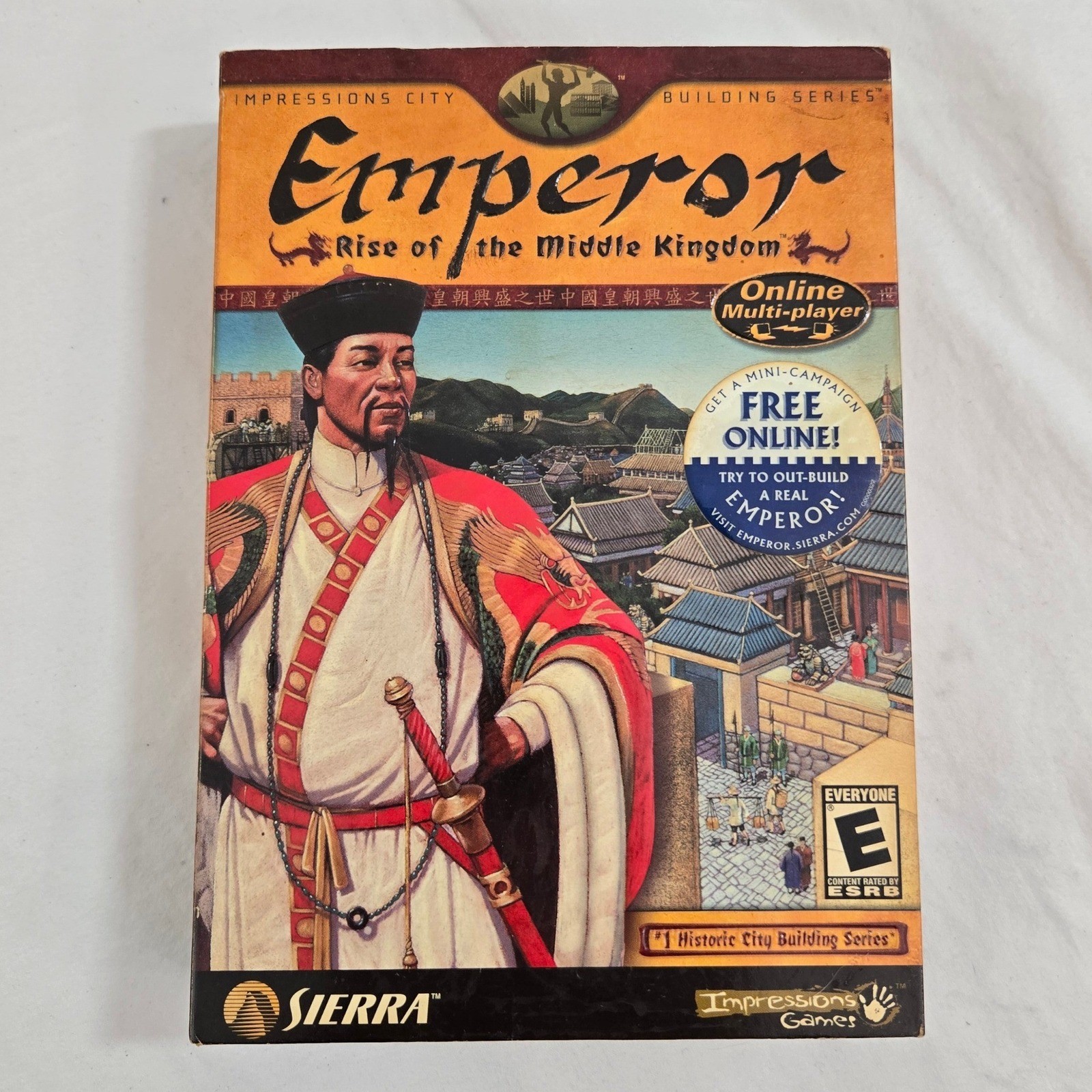 Vintage Emperor Rise of the Middle Kingdom PC Game 2002 Sierra CIB Complete