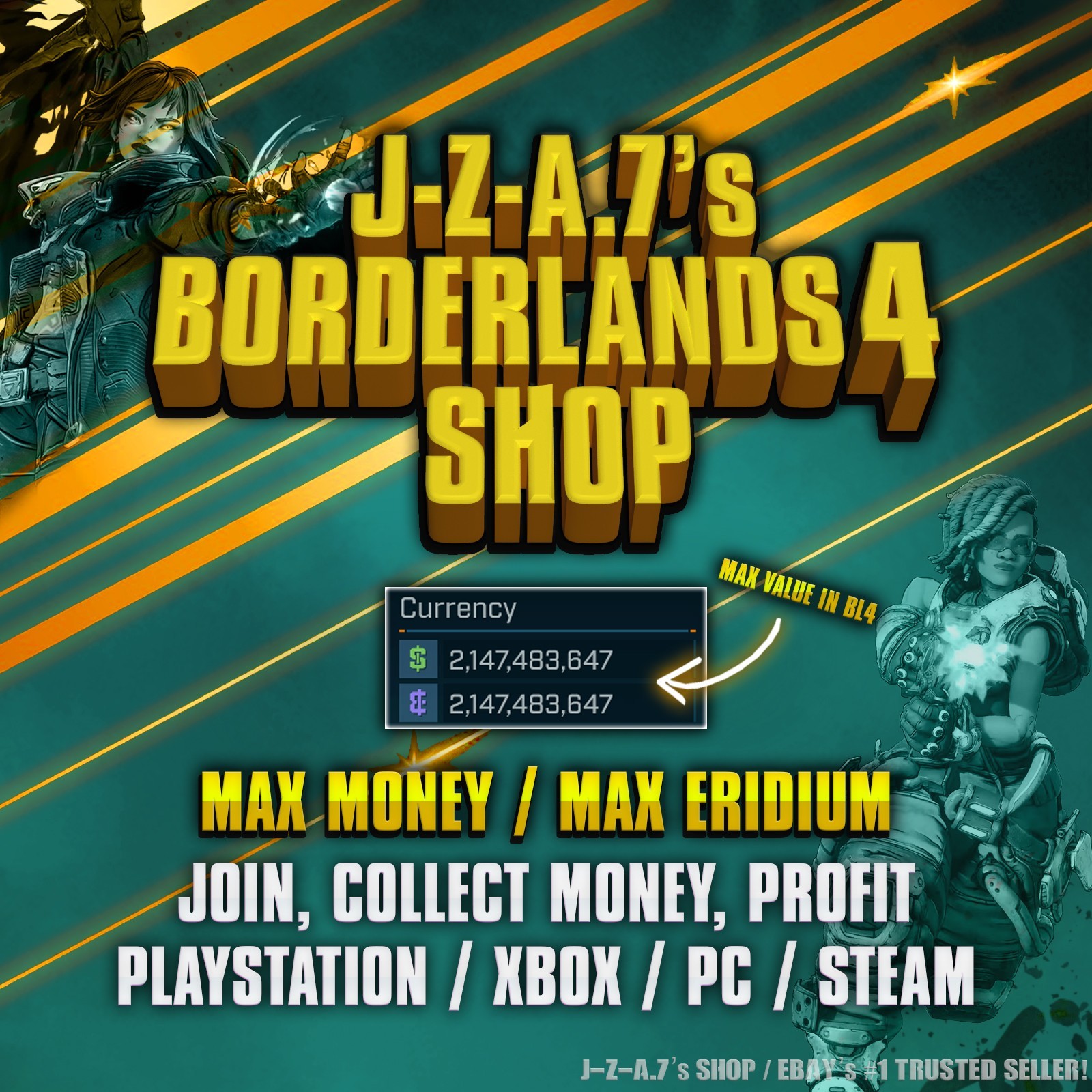 Borderlands 4✨MODDED BUILDS BL4 ITEMS, GUNS, GEAR ✅PC-PS-XBOX✨