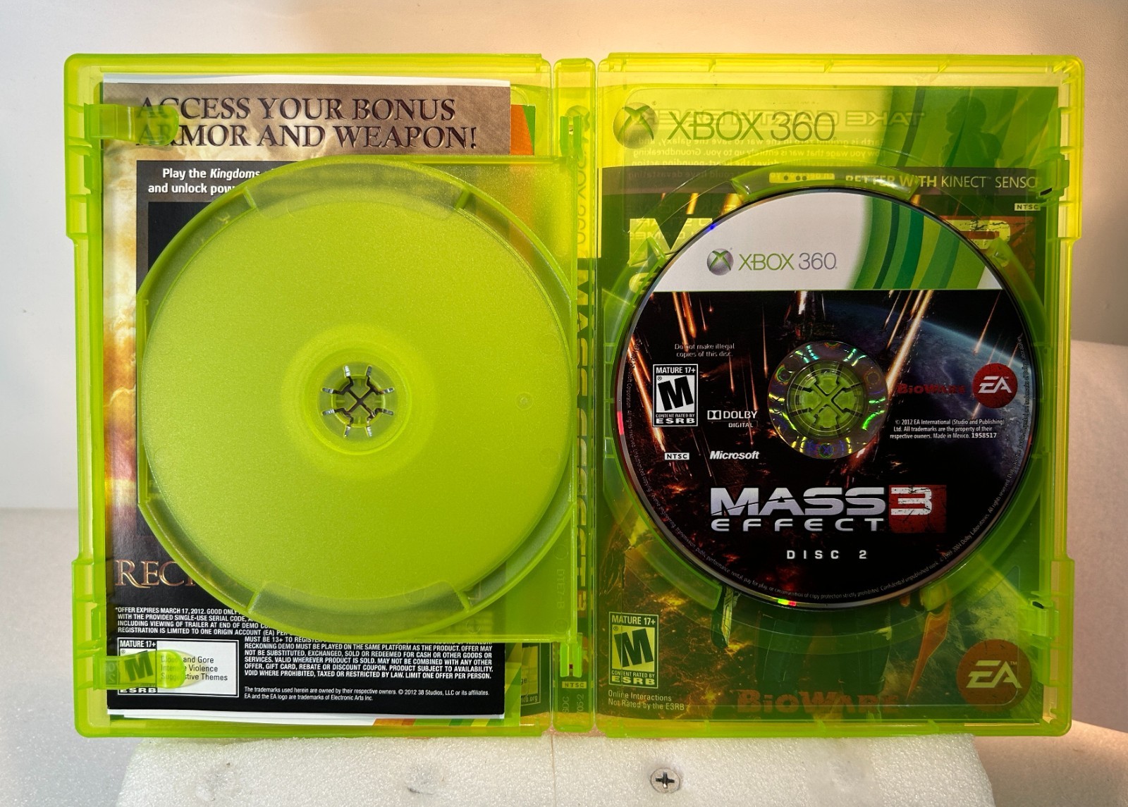 Mass Effect 3 (Xbox 360) Complete W/ Case, Manual & Inserts, Tested