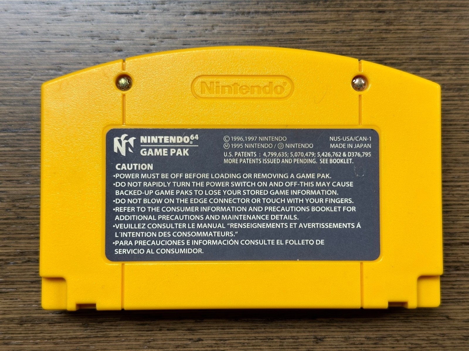Nintendo 64 N64 Donkey Kong 64 Game Cartridge Yellow Tested Working Authentic