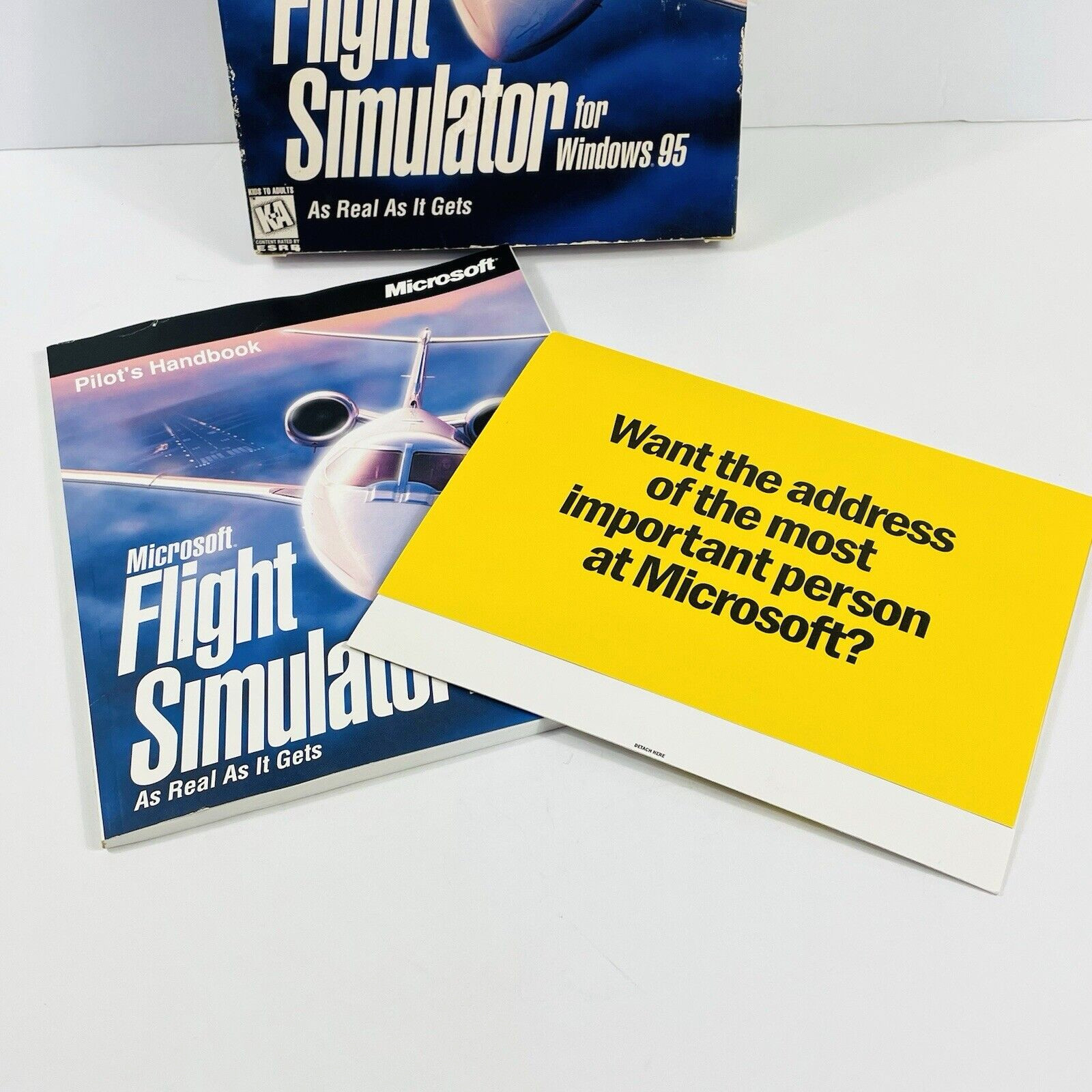 Microsoft Flight Simulator for Windows 95 IBM PC Game Big Box 1996