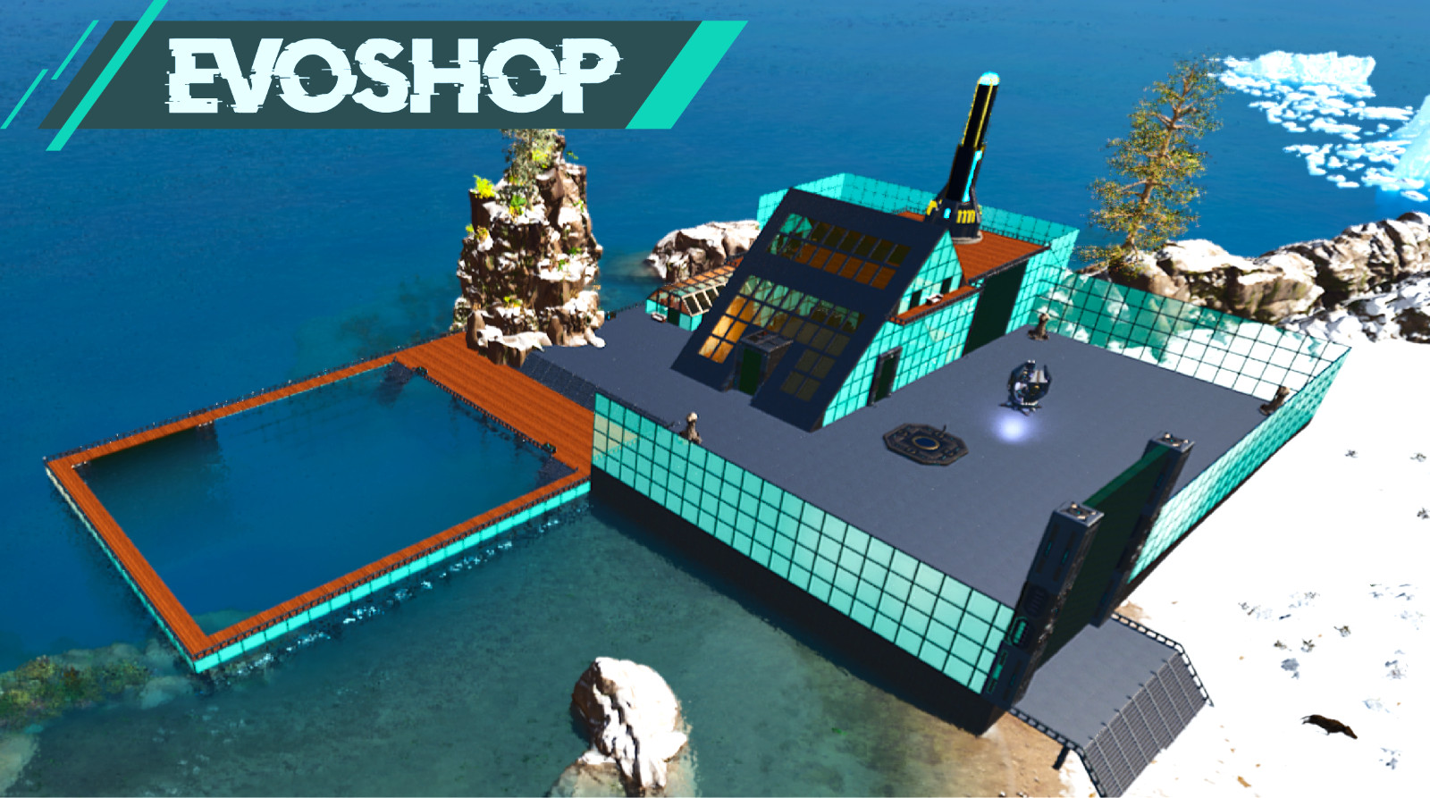 Ark Survival Ascended – Metal base with 30 dino – NA-PVE-TheIsland-5000