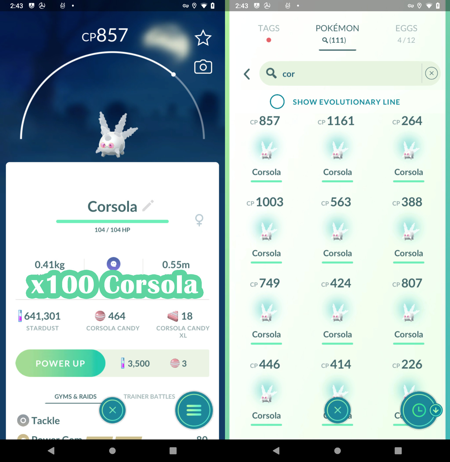 x100 Galarian Corsola wearing pink sunglasses (NON Shiny) | P—T—C
