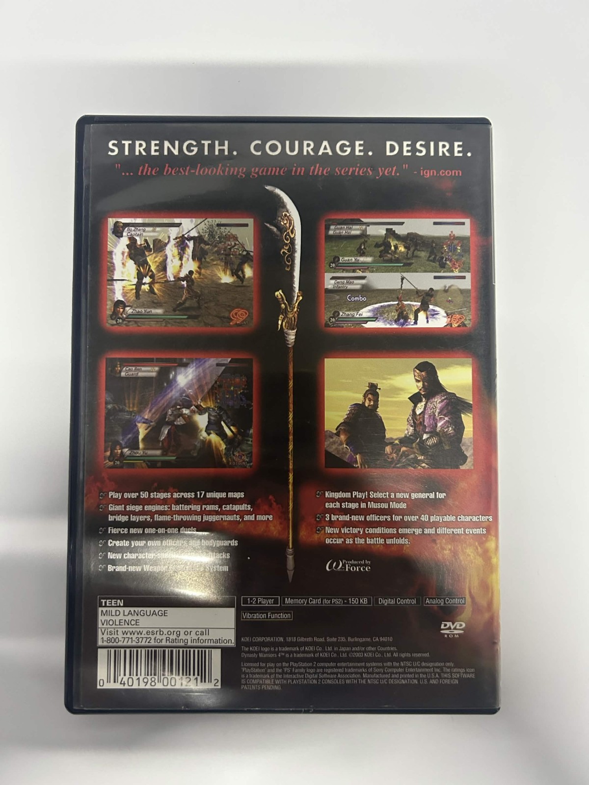 Dynasty Warriors 4 PS2 (Sony PlayStation 2, 2003) – CIB – Read Description