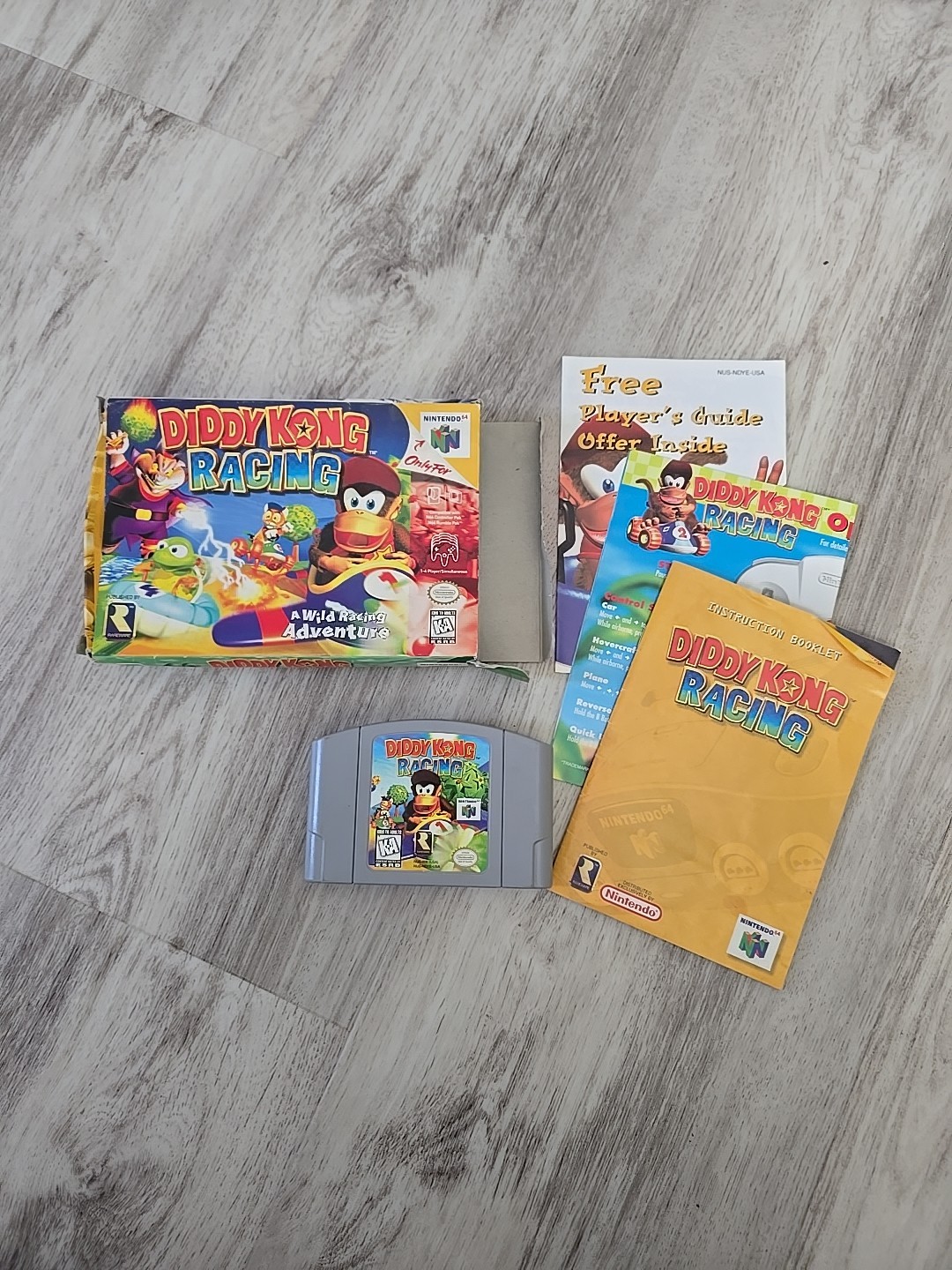 Diddy Kong Racing (Nintendo 64, N64, 1997) Box, Instruction Booklet & More