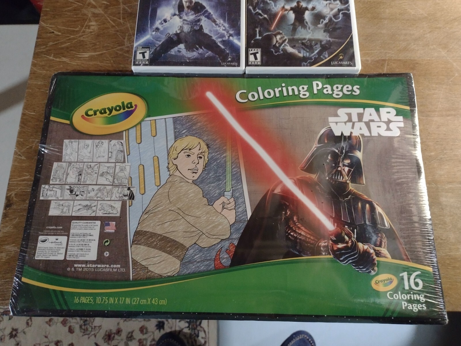 Wii Star Wars Unleashed 1 & 2 + New 16 Page Extra Large Coloring Book