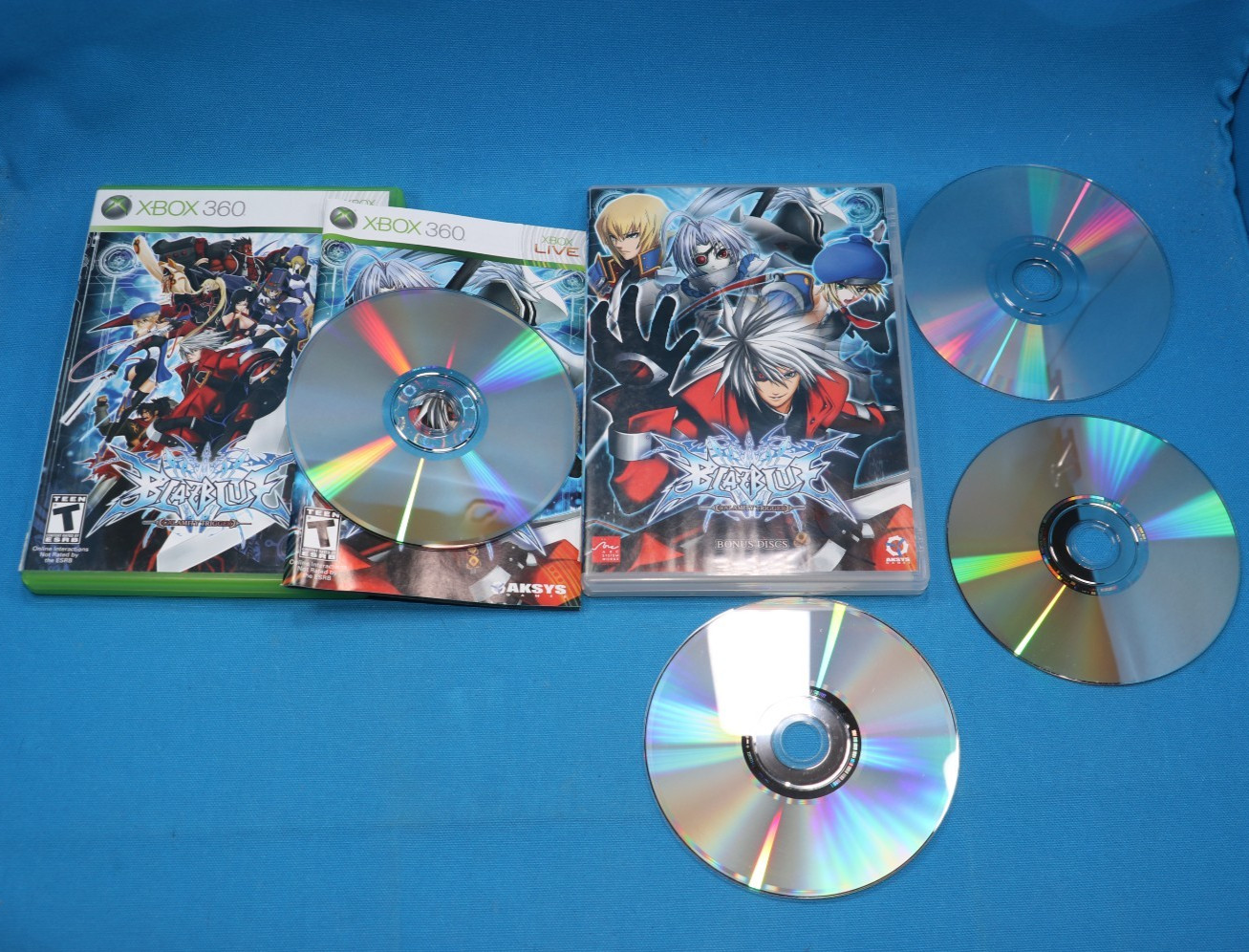 BLAZBLUE CALAMITY TRIGGER LIMITED EDITION XBOX 360 GAME BONUS DISCS SCRATCH FREE