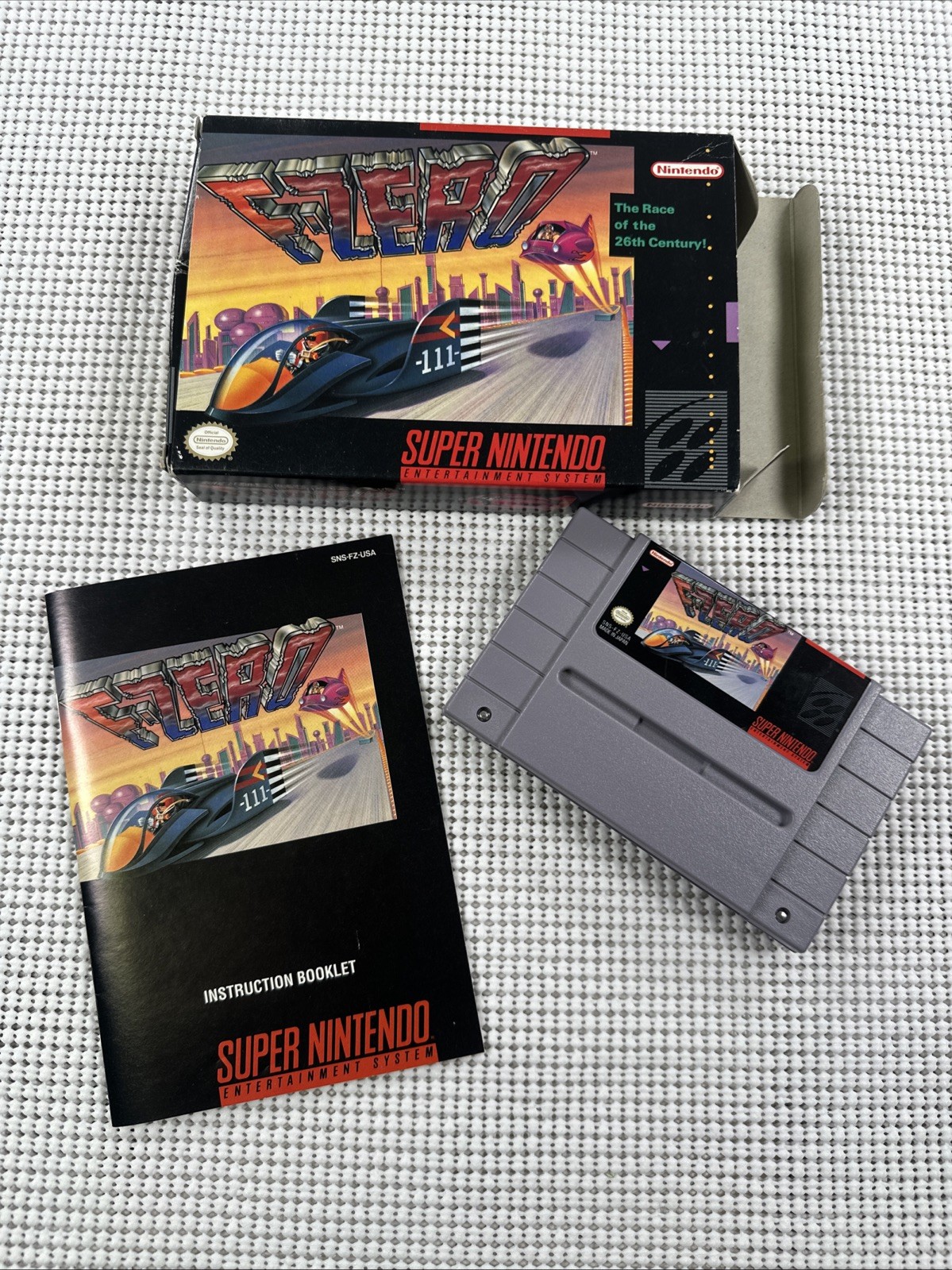 F-Zero SNES Super Nintendo Box Manual Cartridge