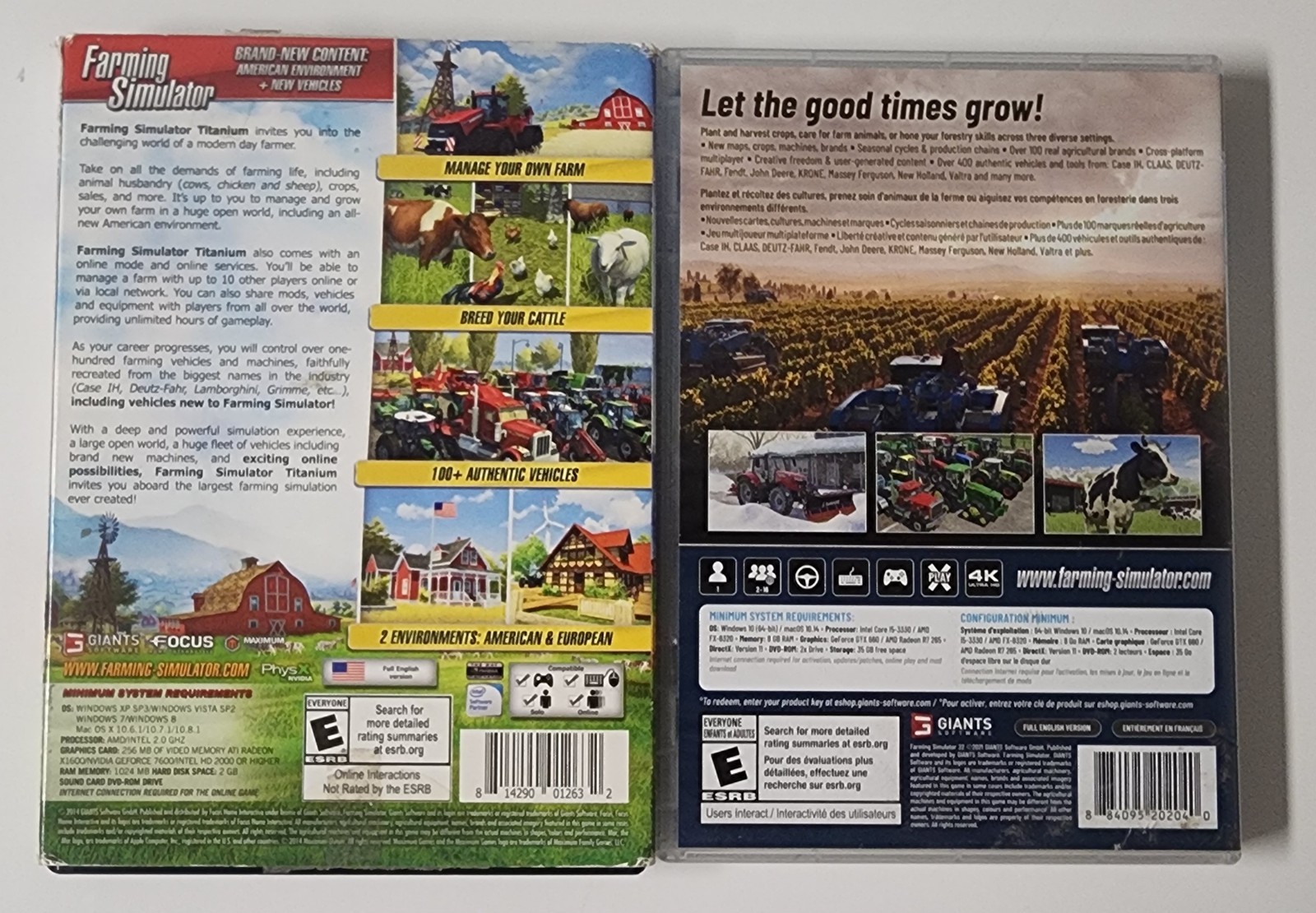 Farming Simulator Titanium Edition & 22 (PC, 2021) W/ Fast Free Shipping!