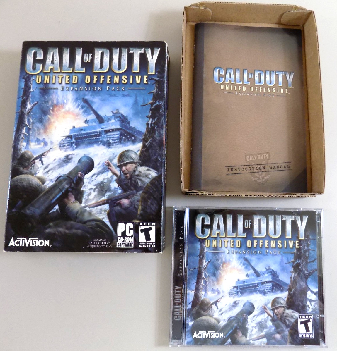 CALL OF DUTY UNITED OFFENSIVE EXPANSION PACK PC GAME BOX COMPLETE ”NICE”