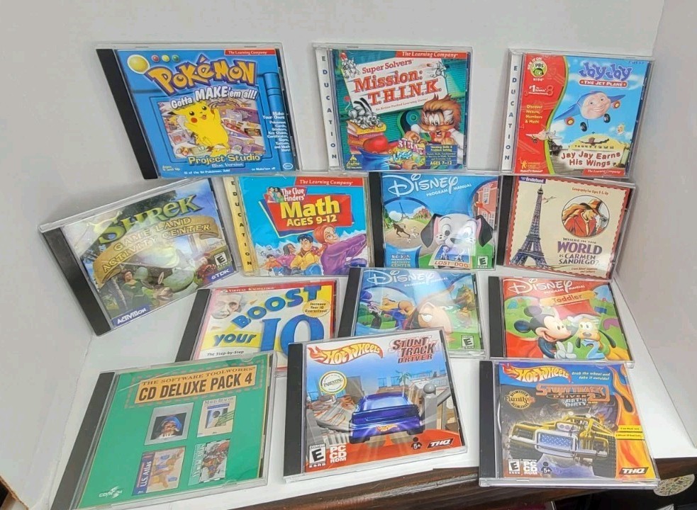 Huge Lot Of Kid Childrens PC Computer Games Educational