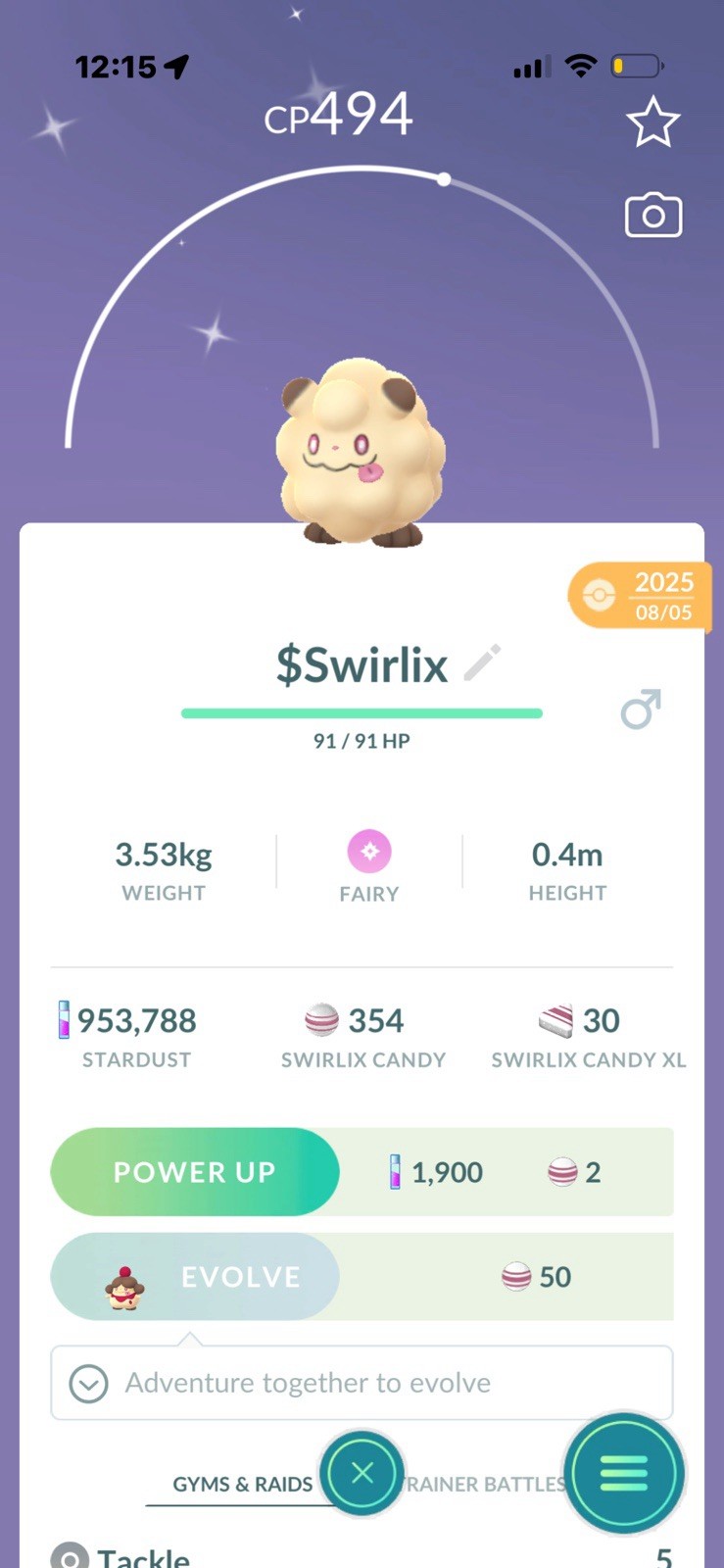 ✨Swirlix shiny TRADE✨ link trade Pokémon GO Friendship Raiding Android iOS