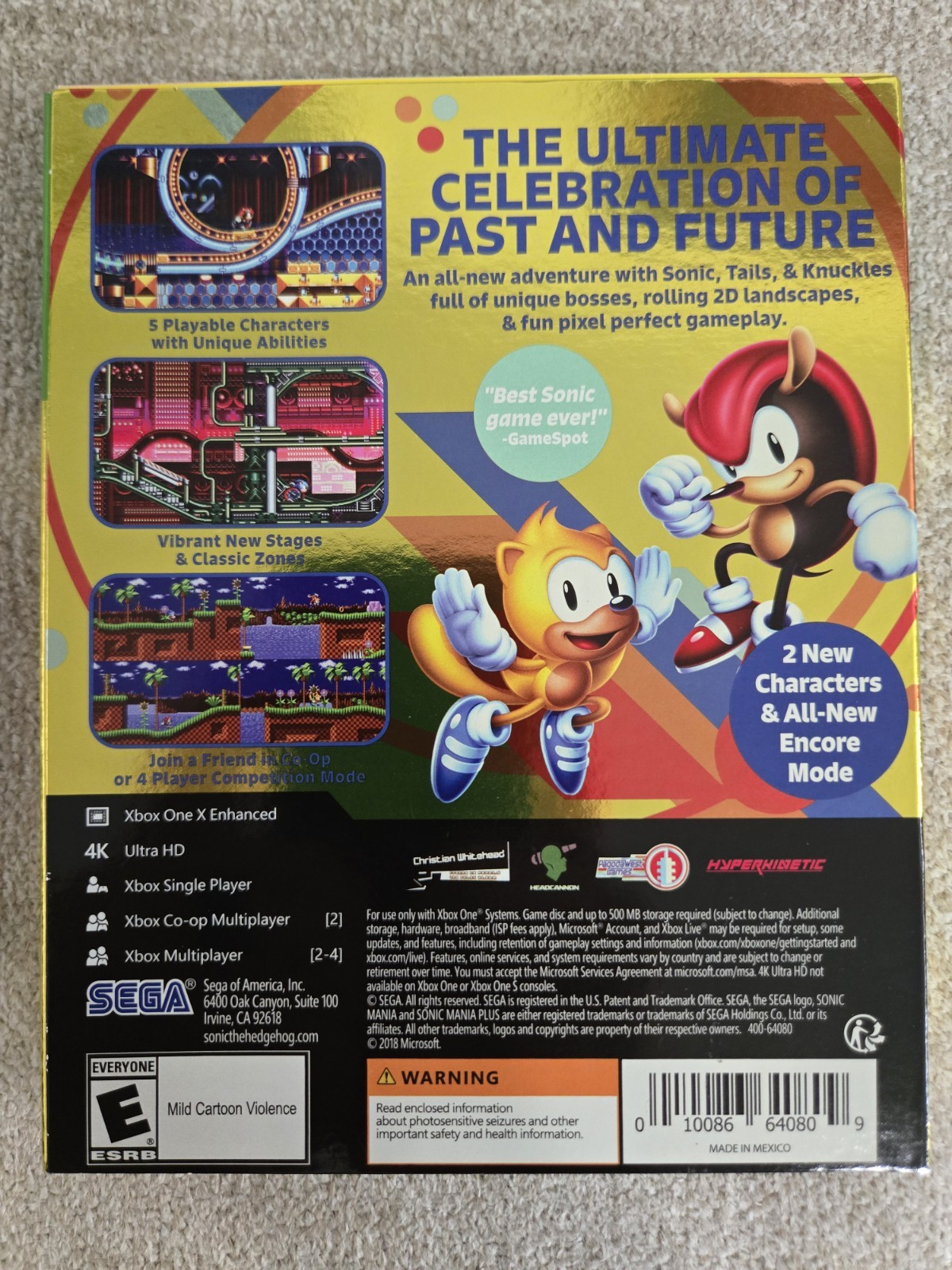 Sonic Mania Plus Video Game Xbox One