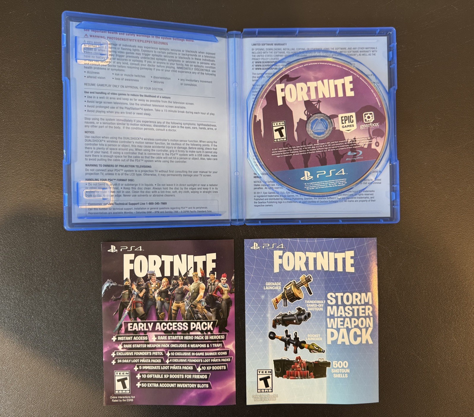 Fortnite (PS4, 2017) – Disc, Case, Original Inserts (already redeemed)