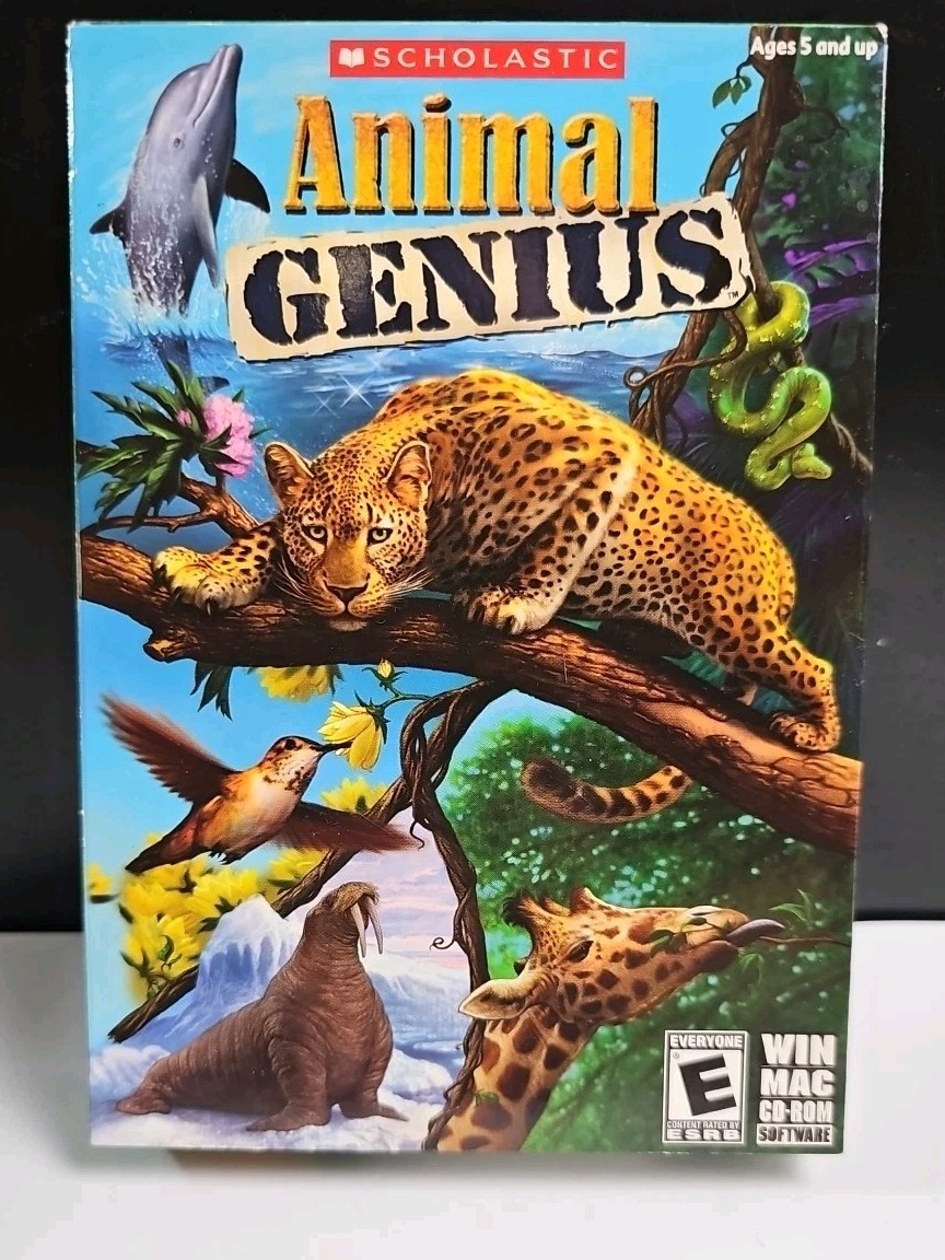 Scholastic Animal Genius PC CD-ROM Windows/Mac 2008 Scholastic Inc. NEW SEALED