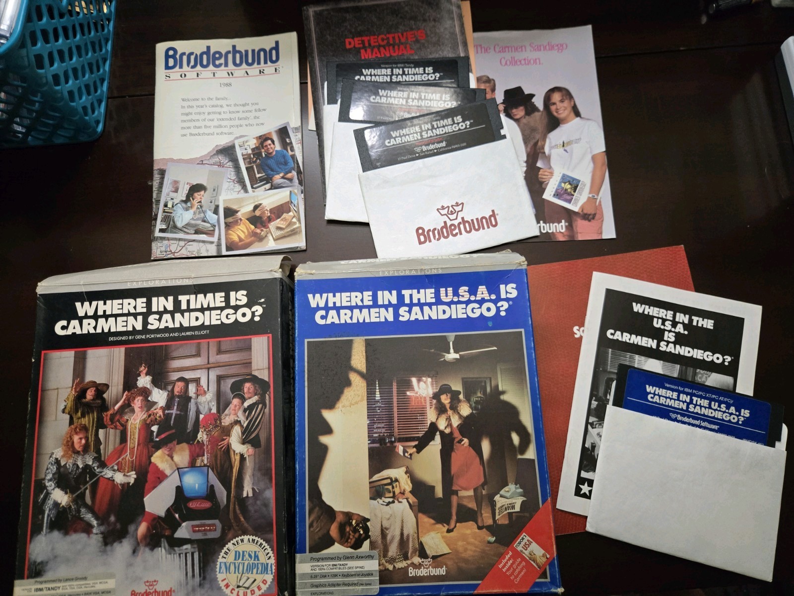 Where in Time Where in the USA is Carmen Sandiego Lot IBM BRØDERBUND Big Box PC
