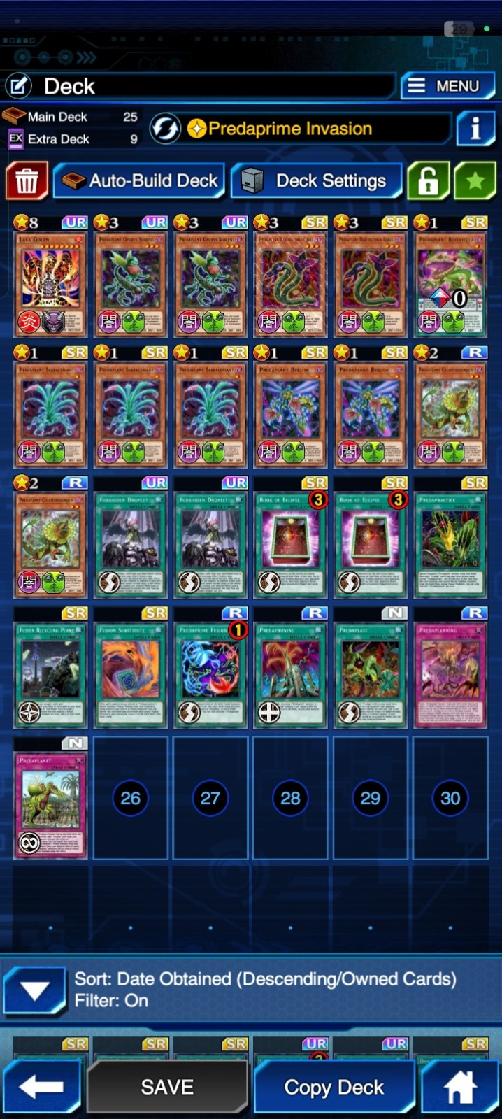 YU GI OH DUEL LINKS IOS, ANDROID, PREDAPLANT DECK 2 TYPES DIFFERENT SKILLS