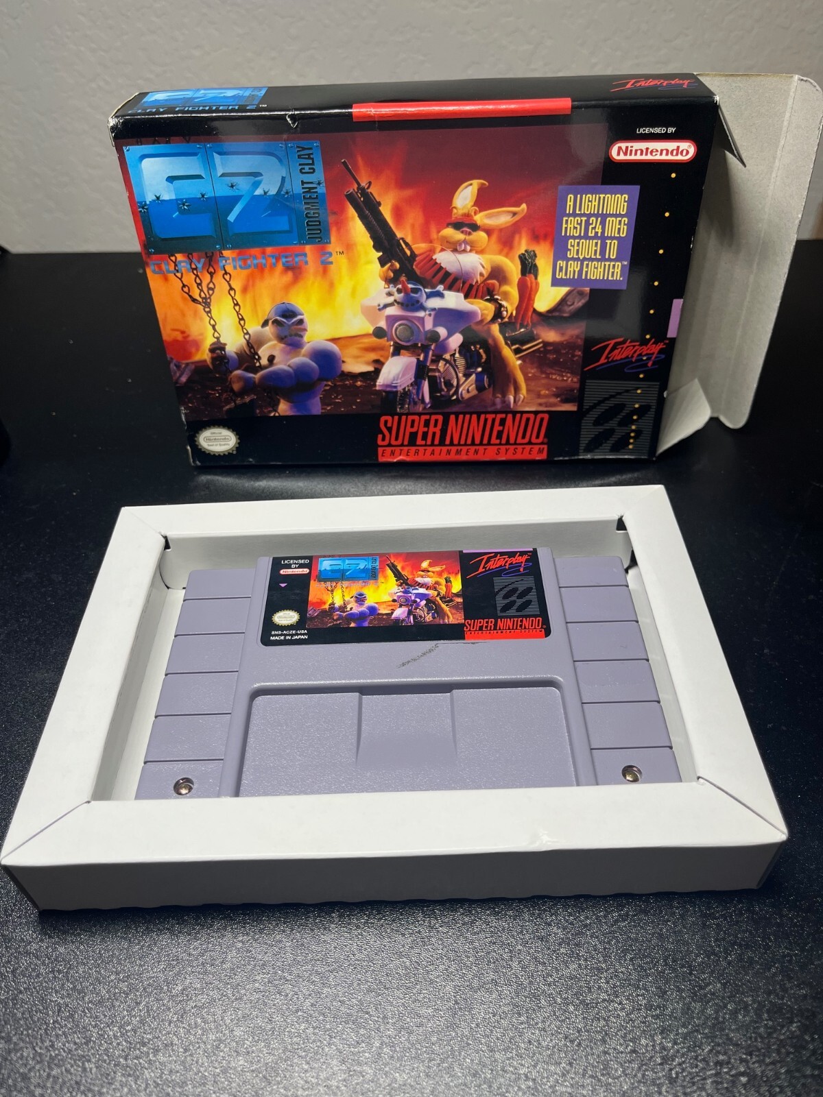 C2: Judgment Clay (Super Nintendo Entertainment System, 1994) Box + Game