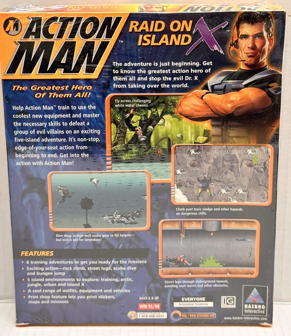 Action Man: Raid on Island X Big Box PC Windows 95/98 Computer Game Brand New