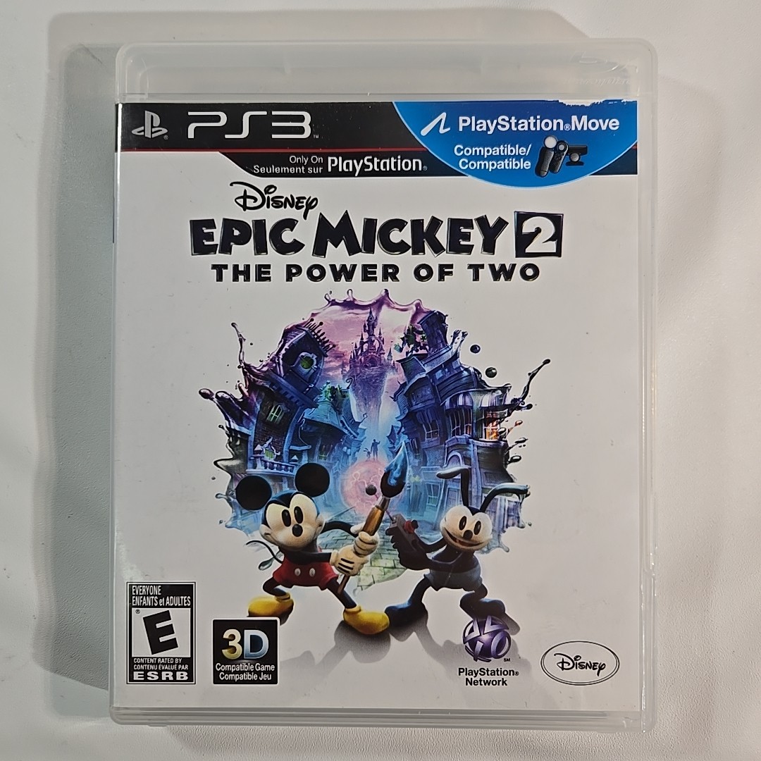 Epic Mickey 2 Power of Two Sony PlayStation 3 PS3 Complete Very Good CIB Tested
