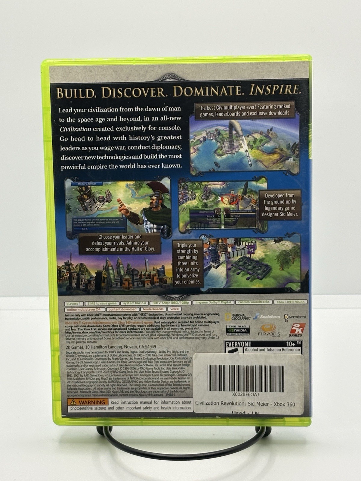 Sid Meiers Civilization Revolution Microsoft Xbox 360 Complete CIB – Tested