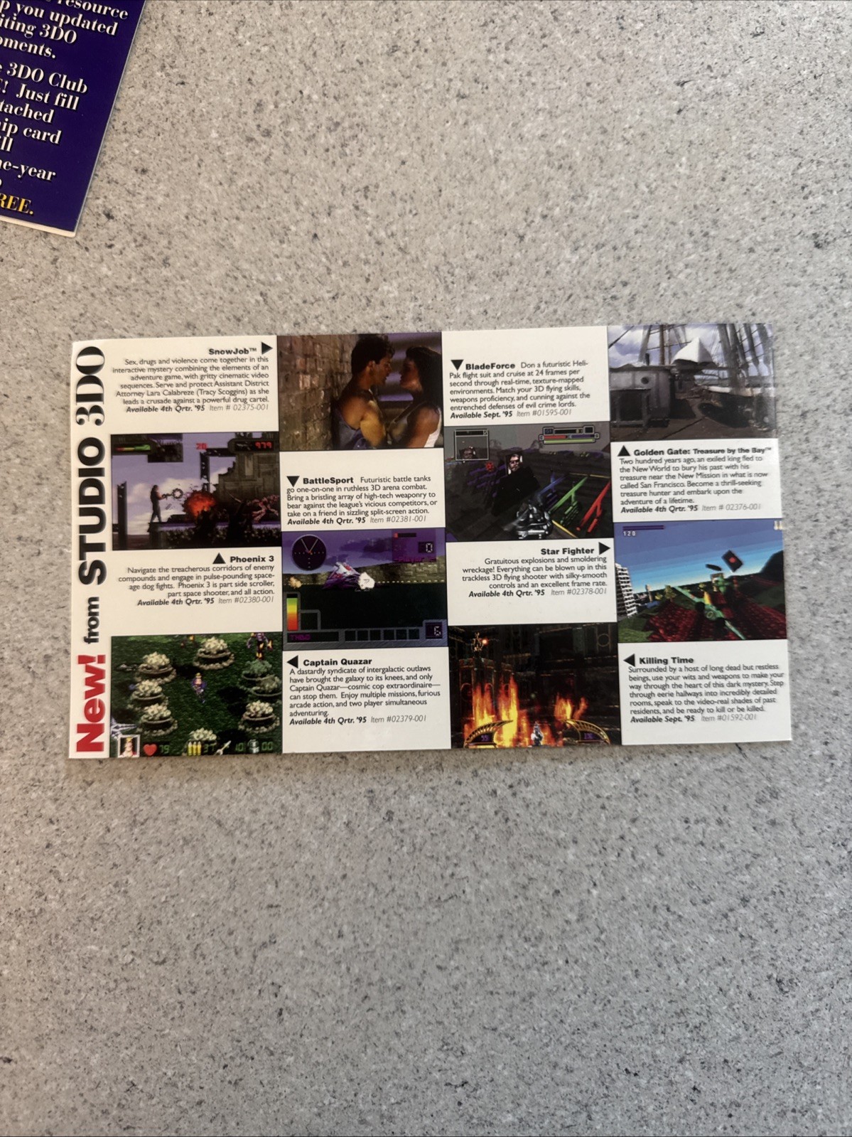 Blade Force (3DO) – CIB Complete – Registration card, Ads, Manual TESTED RARE