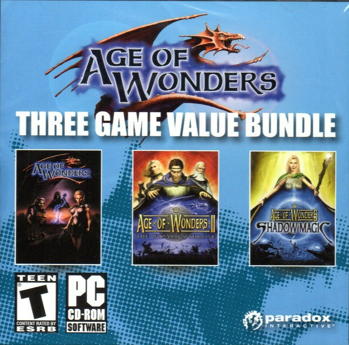 3 Game Bundle Age Of Wonders, Shadow Magic PC CD ROM