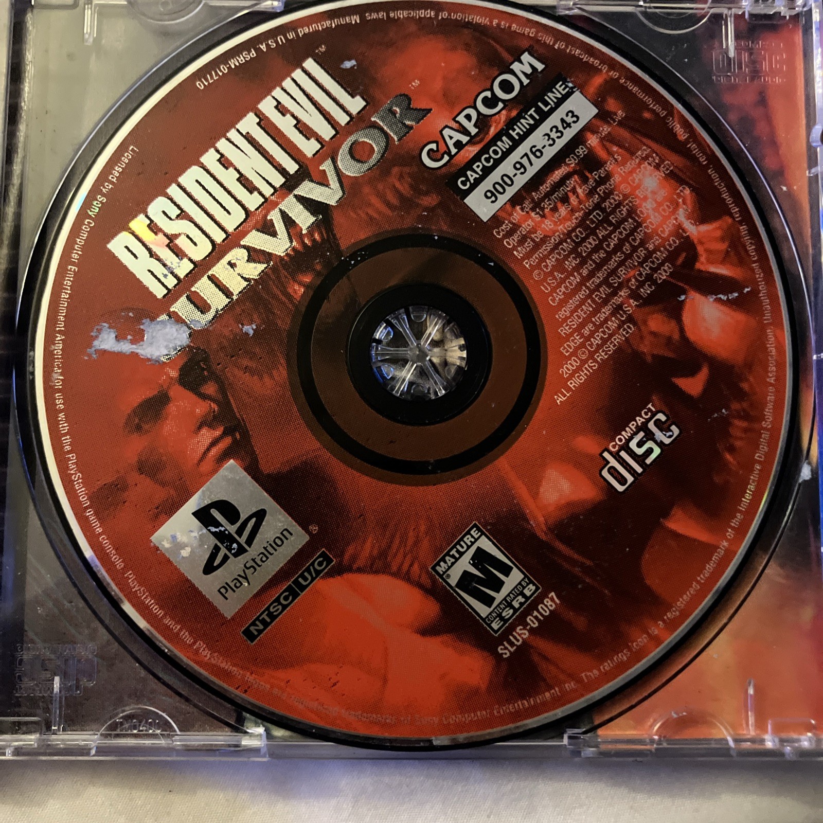 Resident Evil: Survivor (Sony PlayStation 1, 2000)
