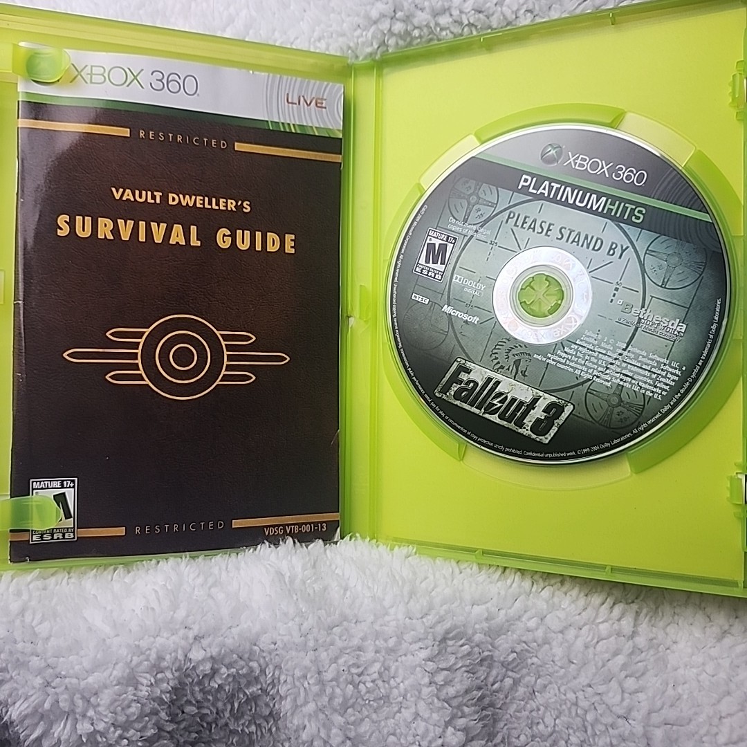 Microsoft Xbox 360 Fallout 3 Rated M Mature 17 + Video Game