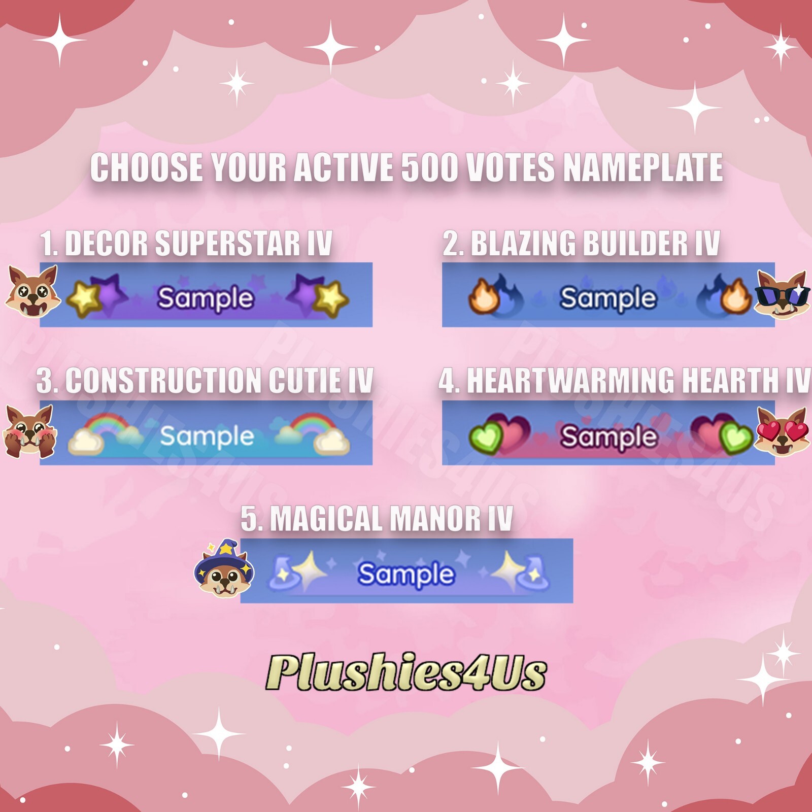 Palia House Tour Nameplate | 500 Votes Nameplate | Plot Reactions