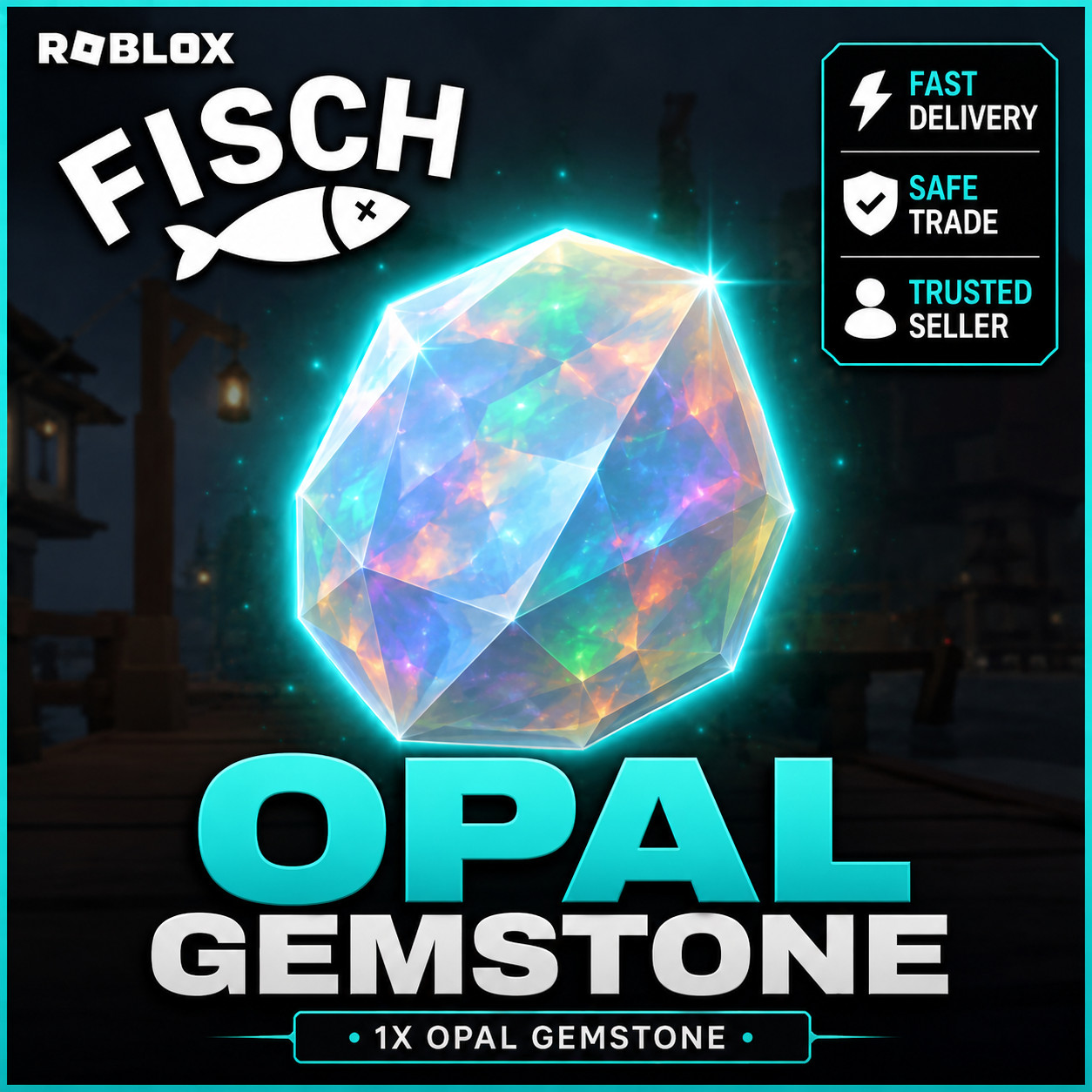 Opal Gemstone x1 – Roblox Fisch | Instant Delivery | Safe & Fast