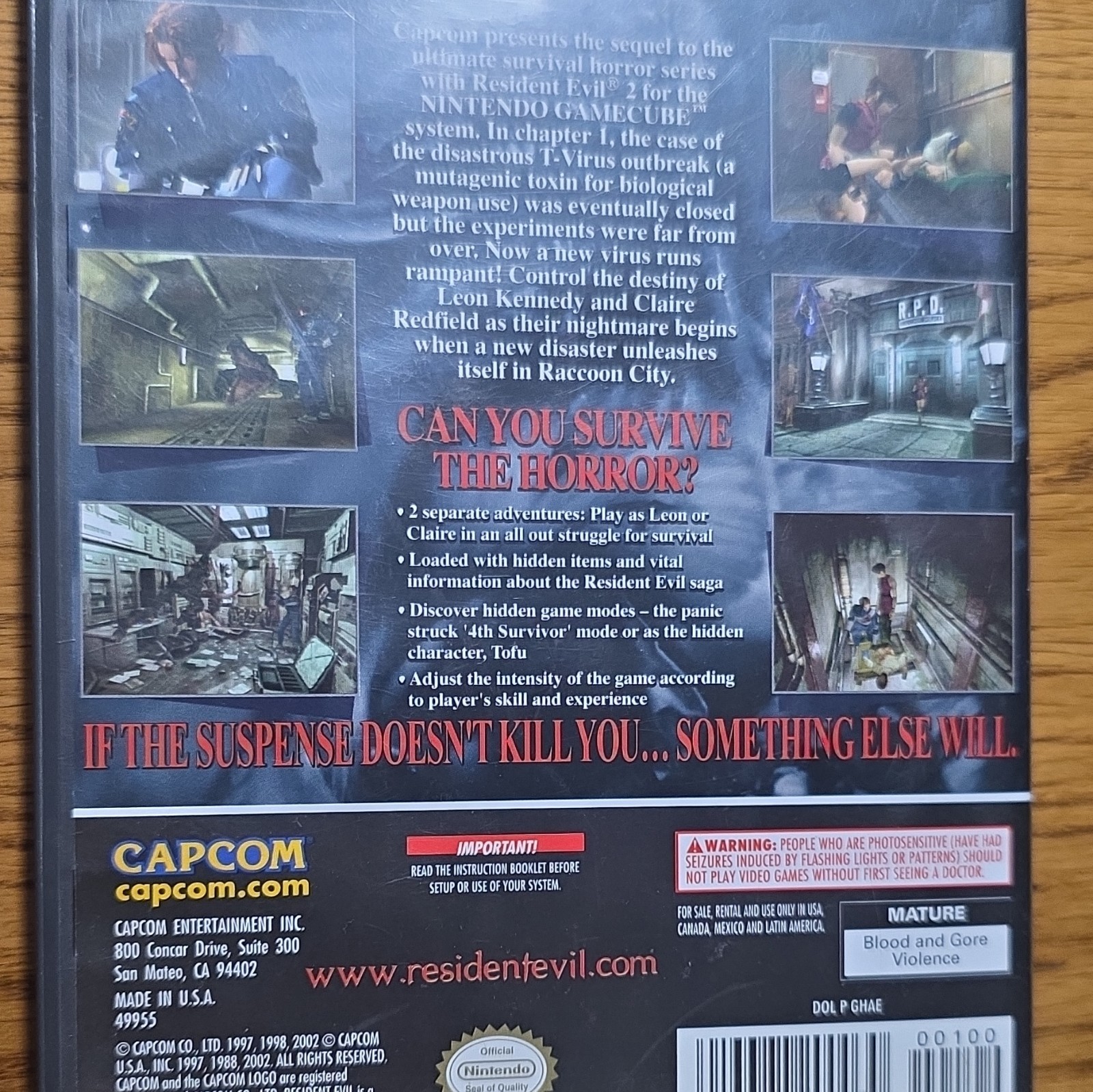 Capcom Resident Evil 2 Nintendo GameCube NTSC-U/C M Survival Horror w/ Manual