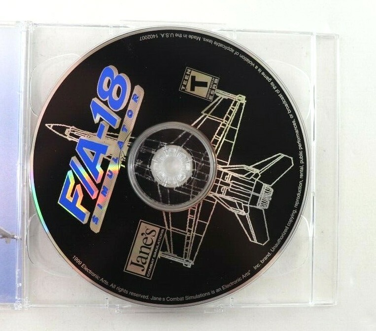 Jane’s F/A-18 Simulation Fighter Jet fa18 f18 Usaf Us Air Force EA PC Game 1999