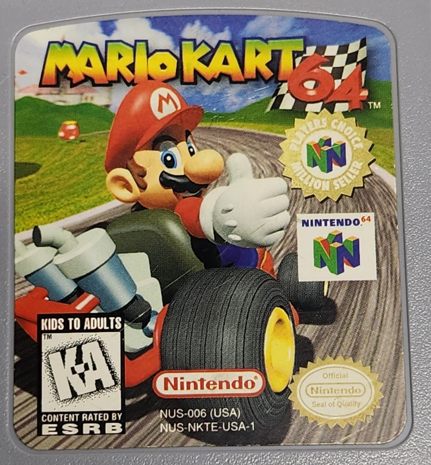 Mario Kart N64 Authentic Game Cartridge Cleaned and Tested, Nice Condition!