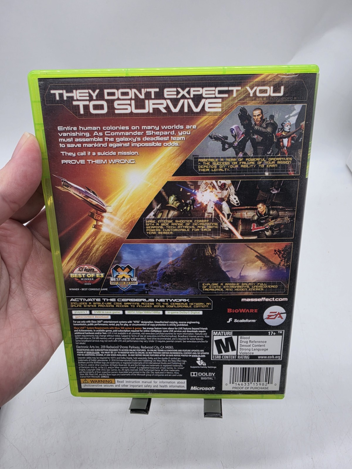 Mass Effect 2 (Xbox 360) White Label CIB COMPLETE Mint Tested Working