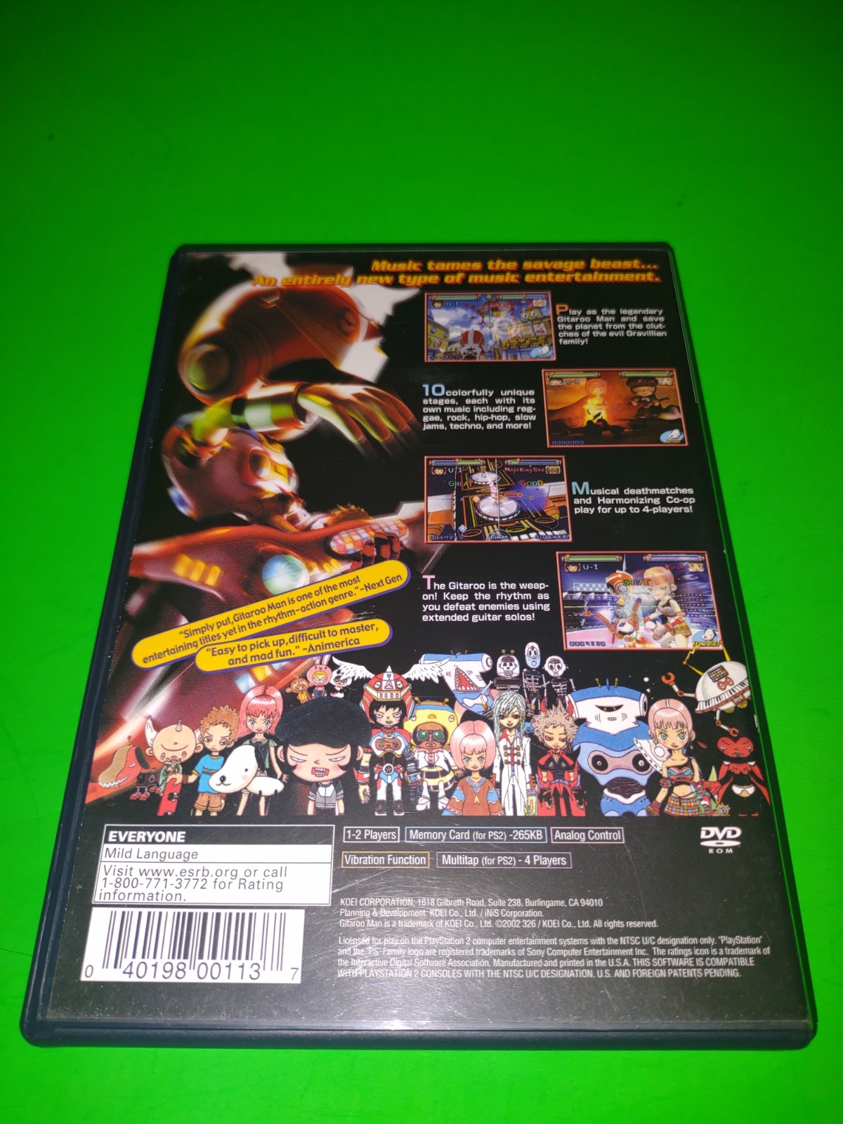 Gitaroo Man Playstation 2 PS2 Guitaroo Guitar Complete CIB W/Registration Card