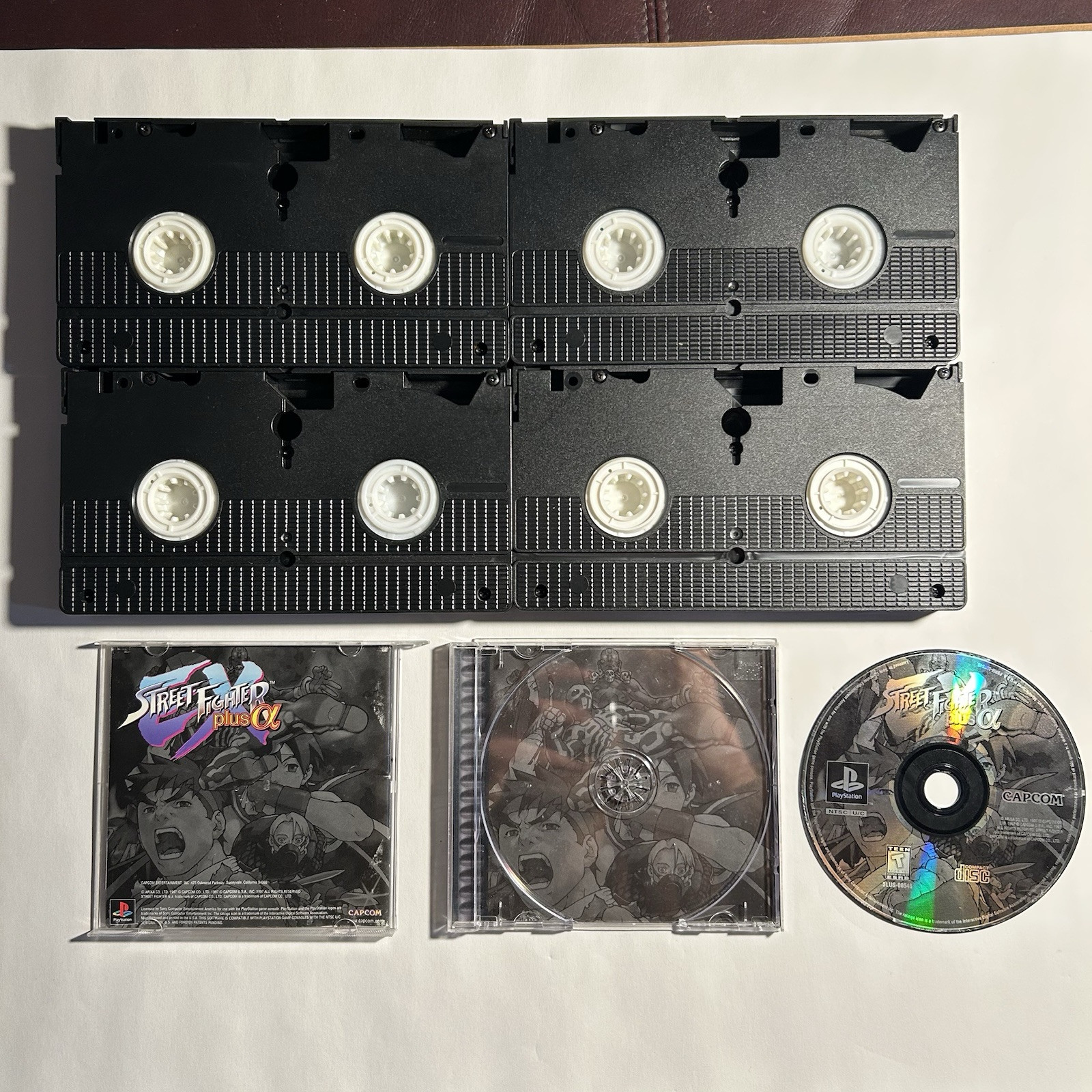 Street Fighter EX Plus Alpha (Sony PlayStation 1, 1997) + Street Fighter 2 VHS