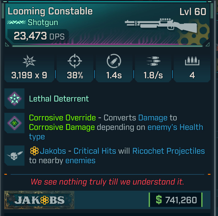 Borderlands 4 • Pearlescent Shotgun • Looming Constable • Lvl 60 • PC PS5 XBOX