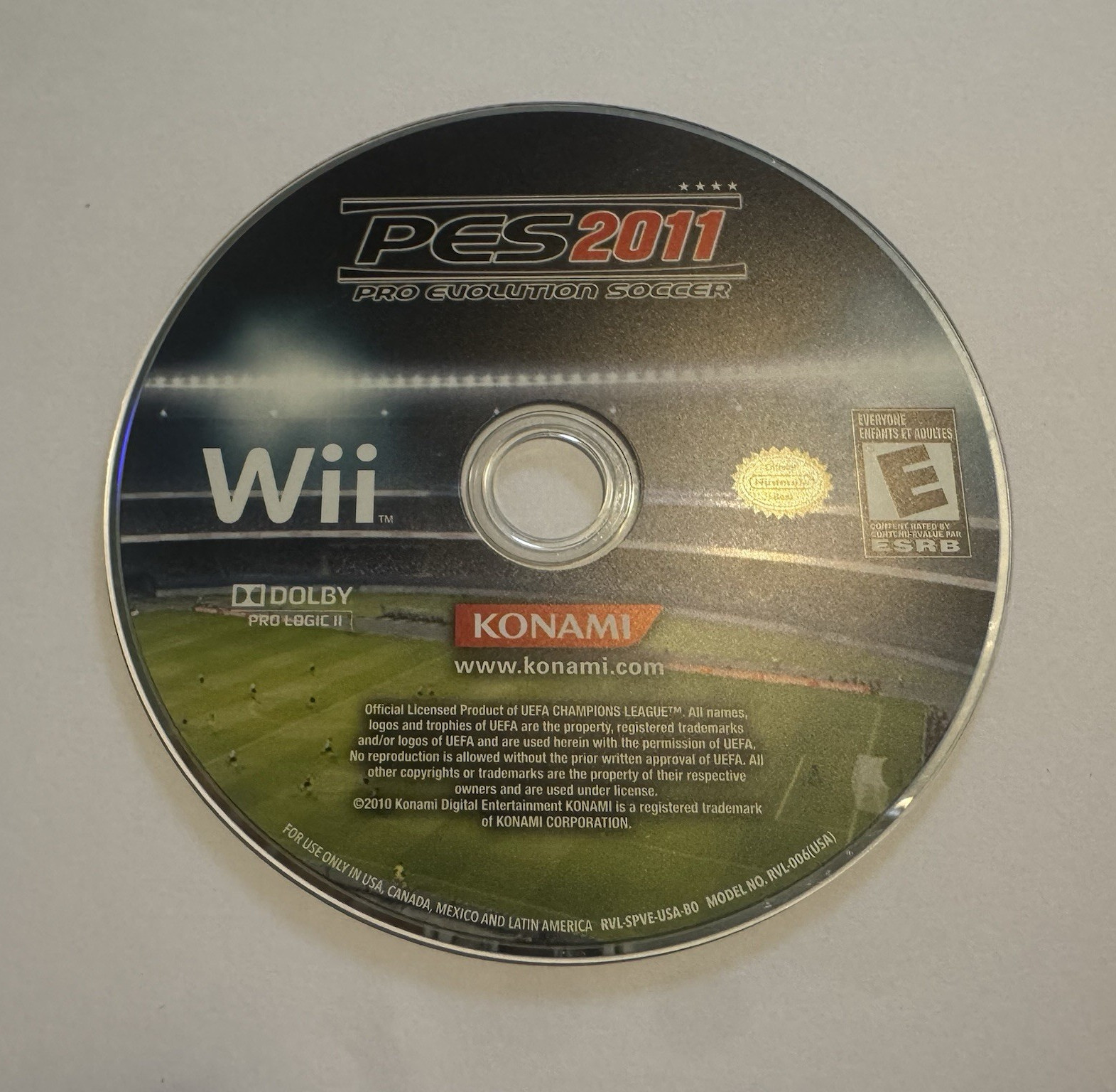 Konami PES 2011 Pro Evolution Soccer Soccer Game Wii NTSC-U/C E 2011 (DISC ONLY)